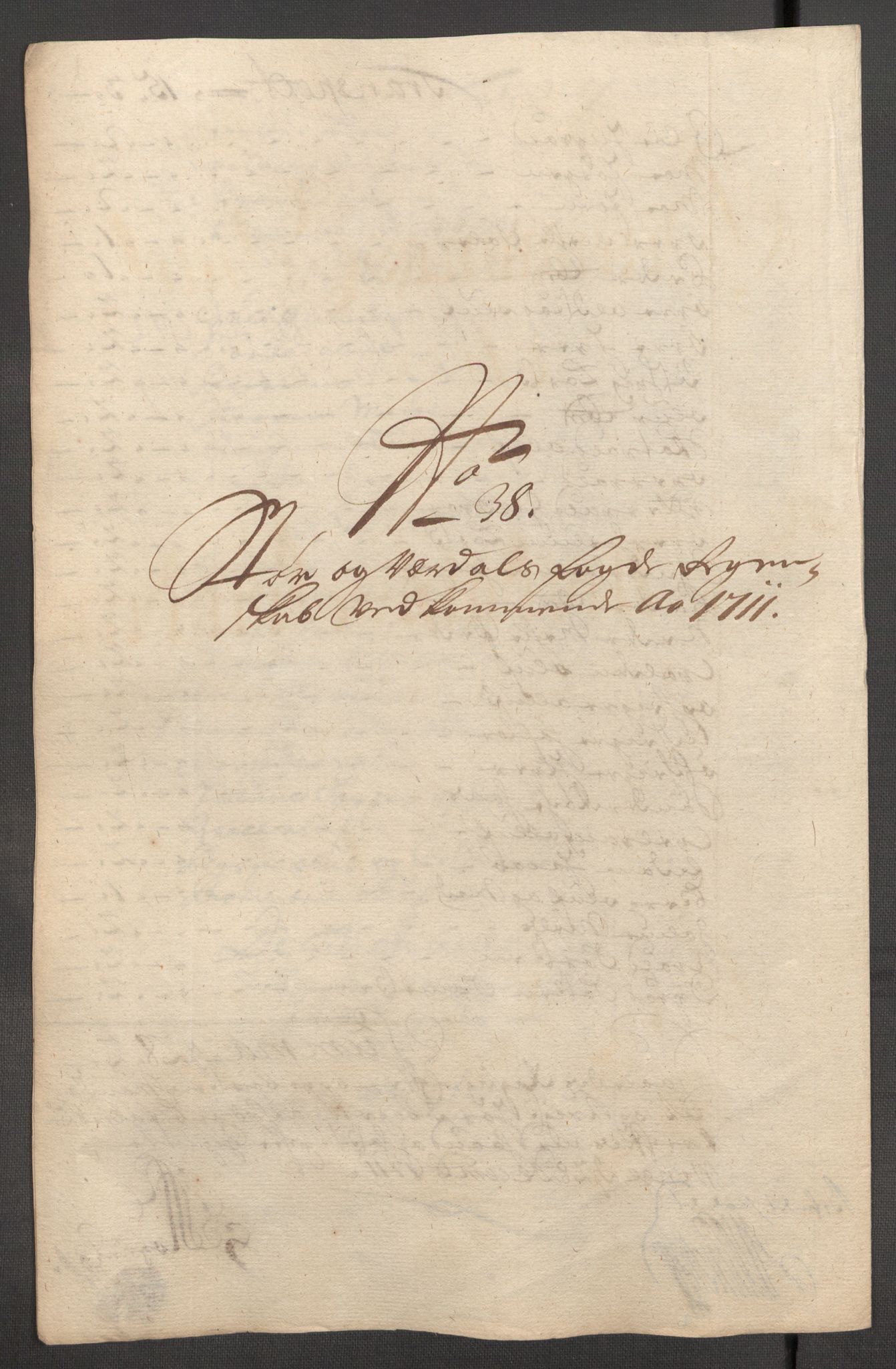 Rentekammeret inntil 1814, Reviderte regnskaper, Fogderegnskap, AV/RA-EA-4092/R62/L4201: Fogderegnskap Stjørdal og Verdal, 1711, p. 185