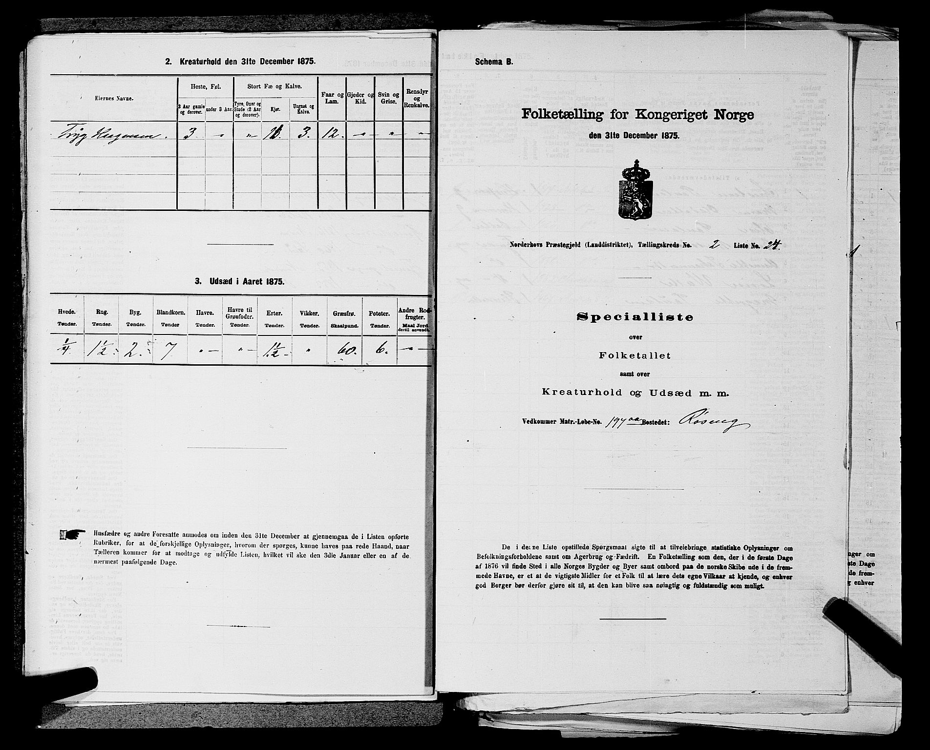 SAKO, 1875 census for 0613L Norderhov/Norderhov, Haug og Lunder, 1875, p. 385