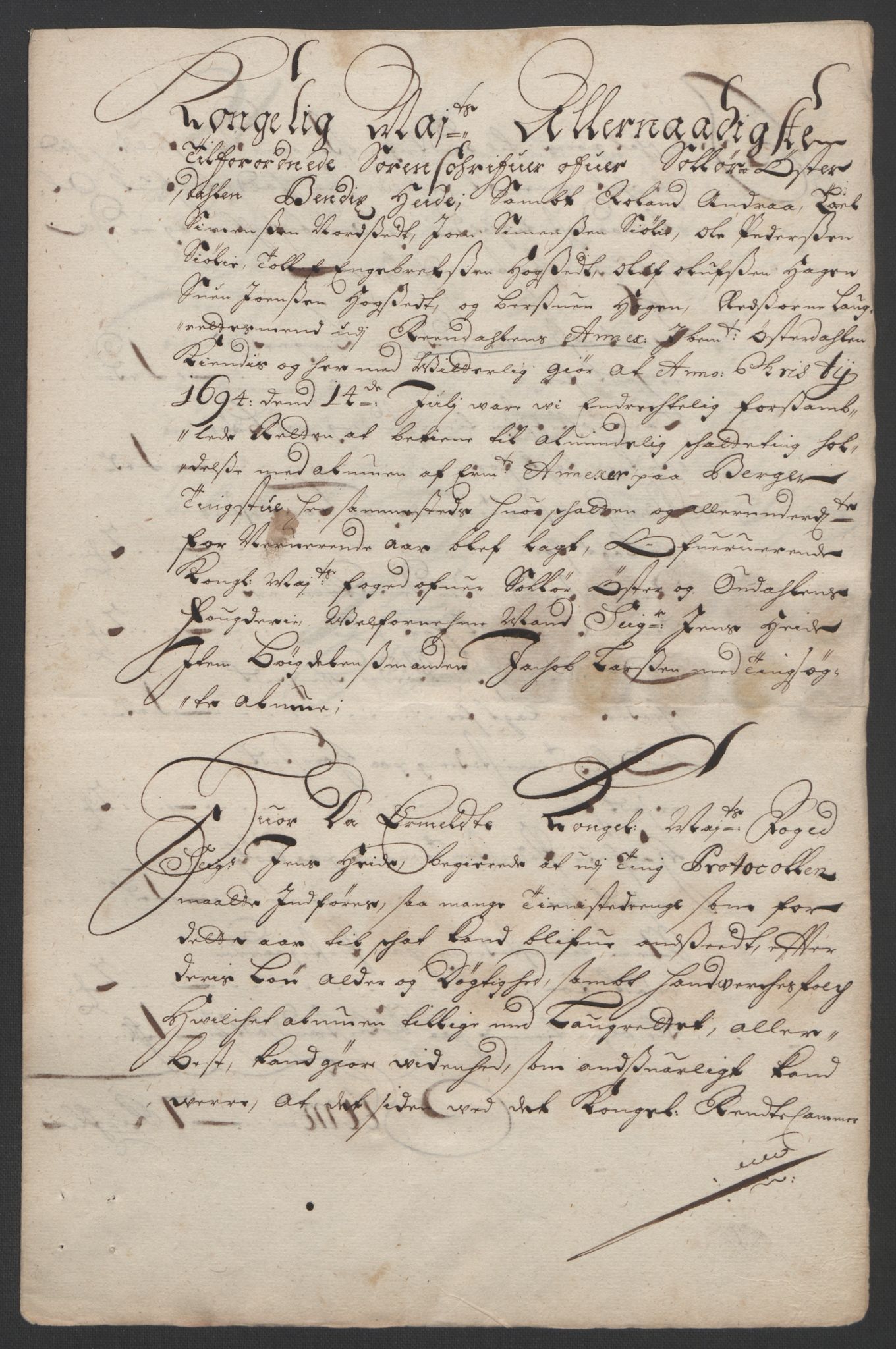 Rentekammeret inntil 1814, Reviderte regnskaper, Fogderegnskap, AV/RA-EA-4092/R13/L0832: Fogderegnskap Solør, Odal og Østerdal, 1694, p. 283