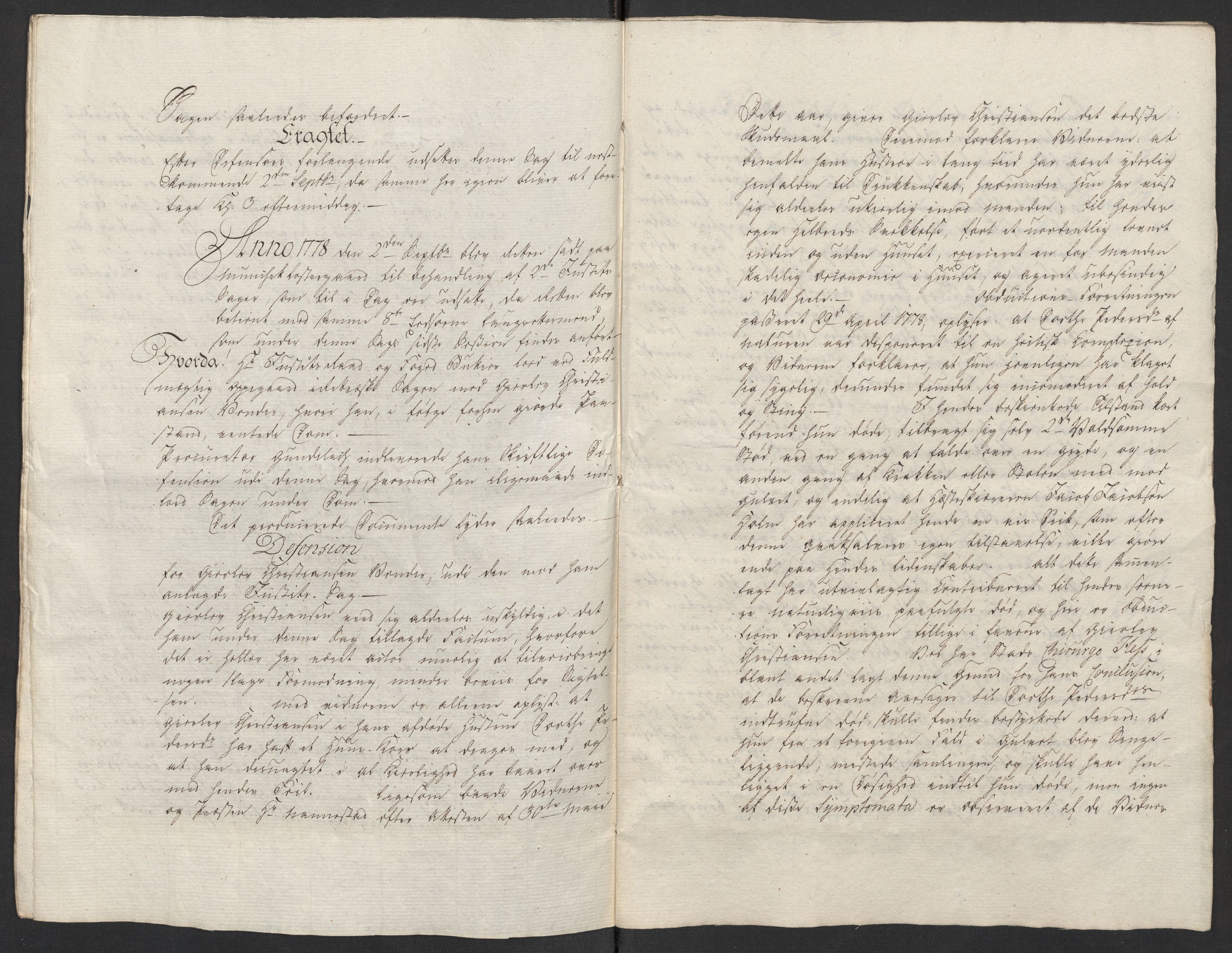 Kristiania stiftamt, SAO/A-10386/G/Gm/L0012: Domsakter og forhør, 1777-1783, p. 45