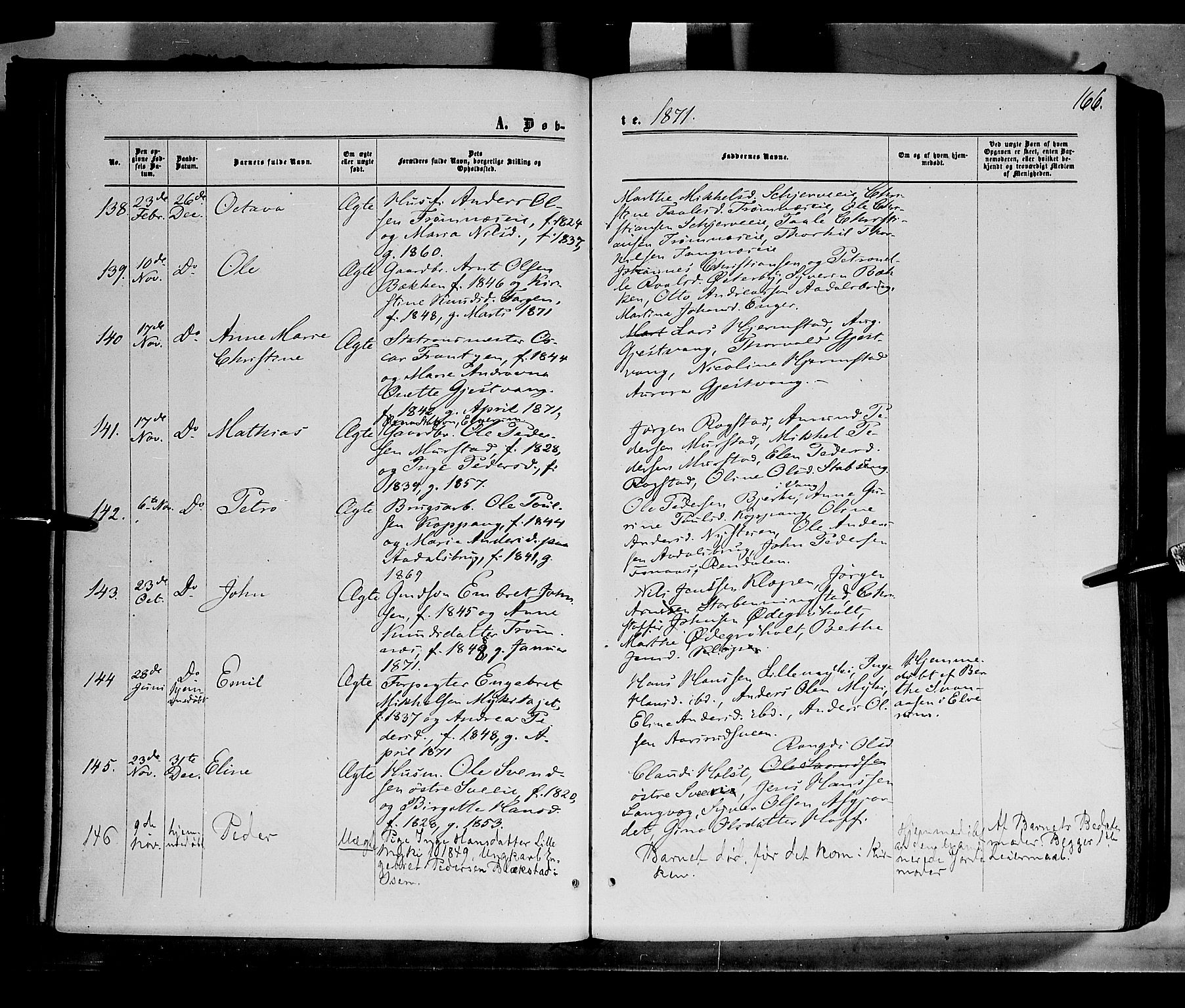 Løten prestekontor, AV/SAH-PREST-022/K/Ka/L0008: Parish register (official) no. 8, 1860-1877, p. 166