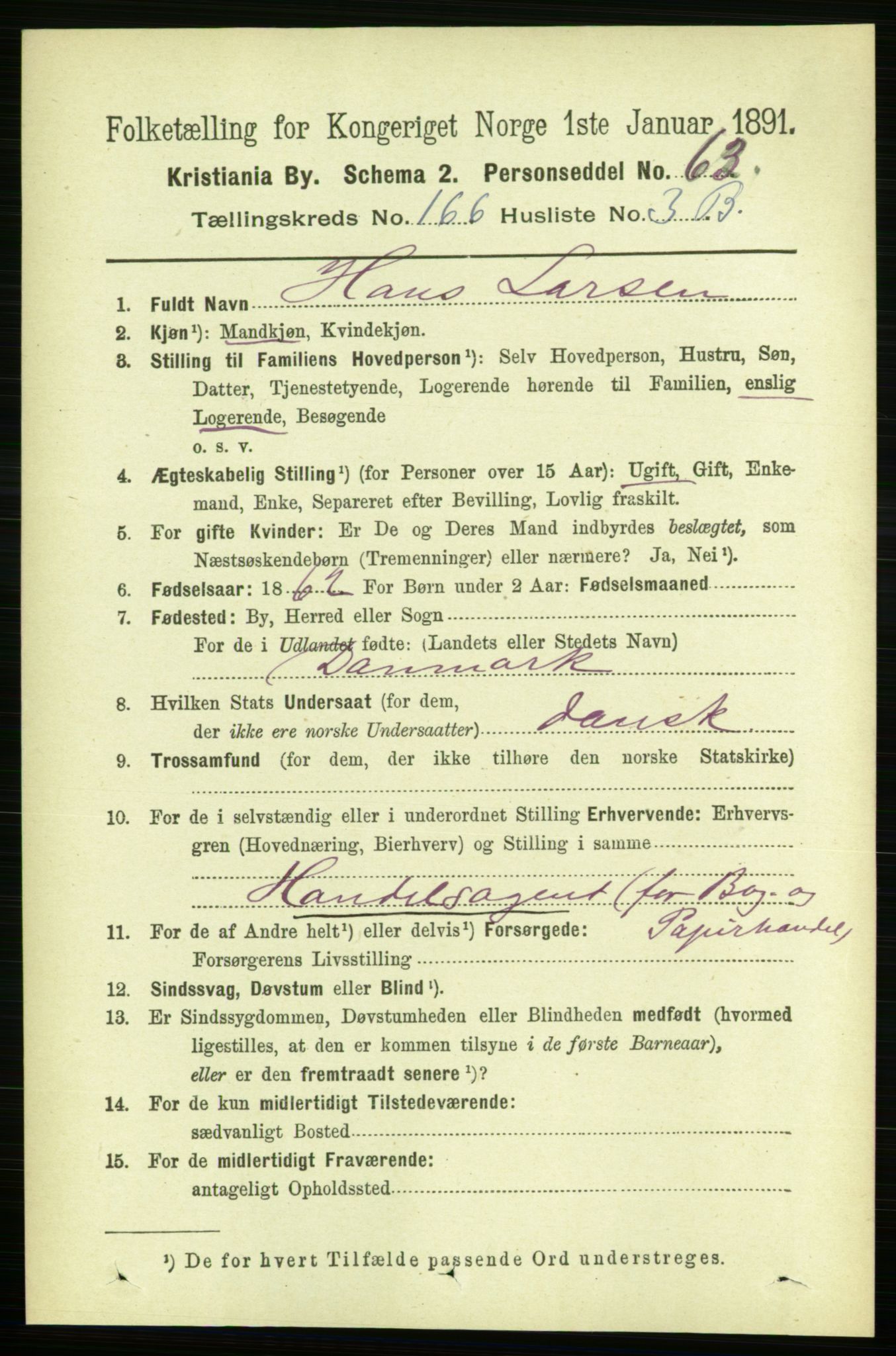 RA, 1891 census for 0301 Kristiania, 1891, p. 96390