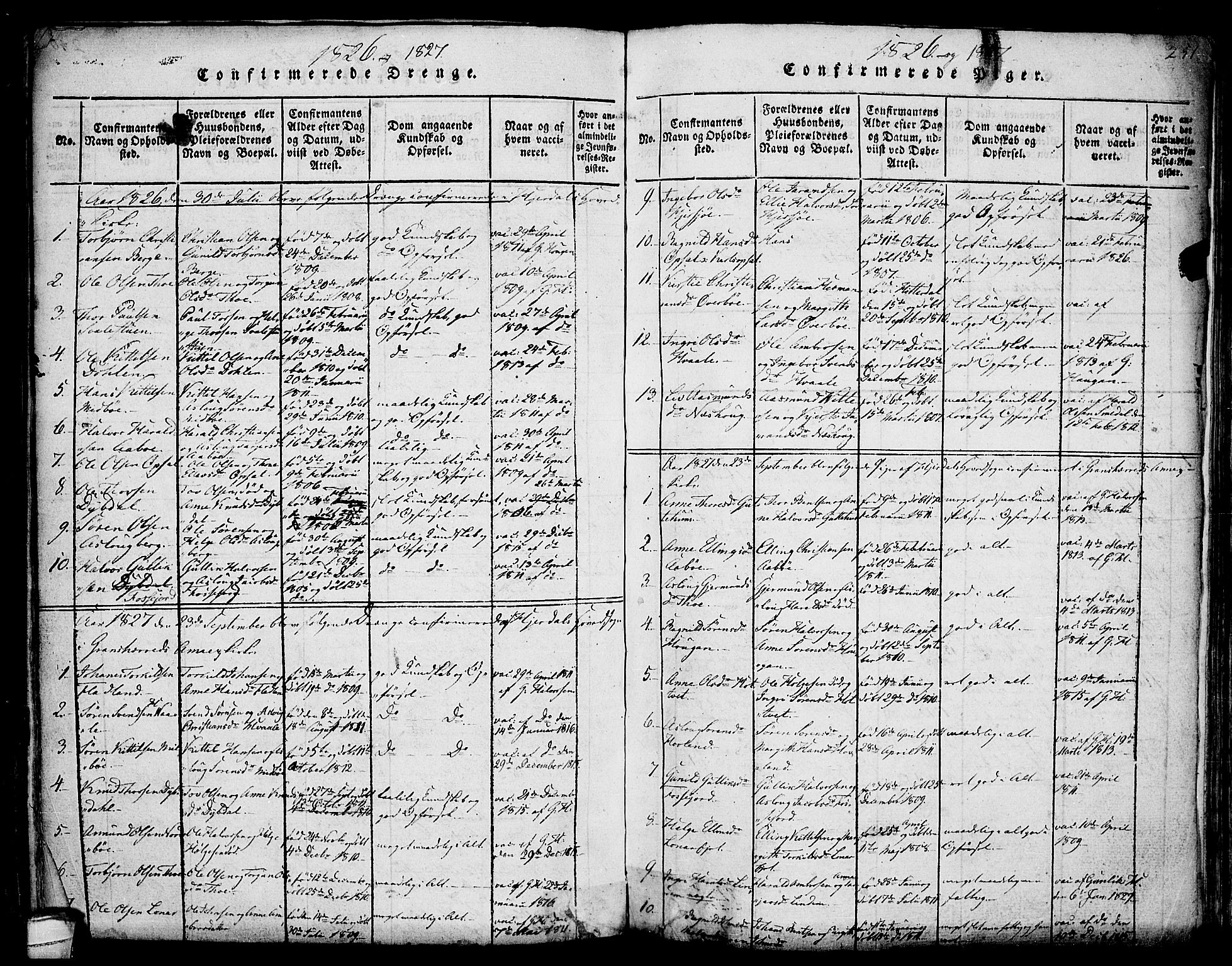 Hjartdal kirkebøker, SAKO/A-270/F/Fa/L0007: Parish register (official) no. I 7, 1815-1843, p. 251