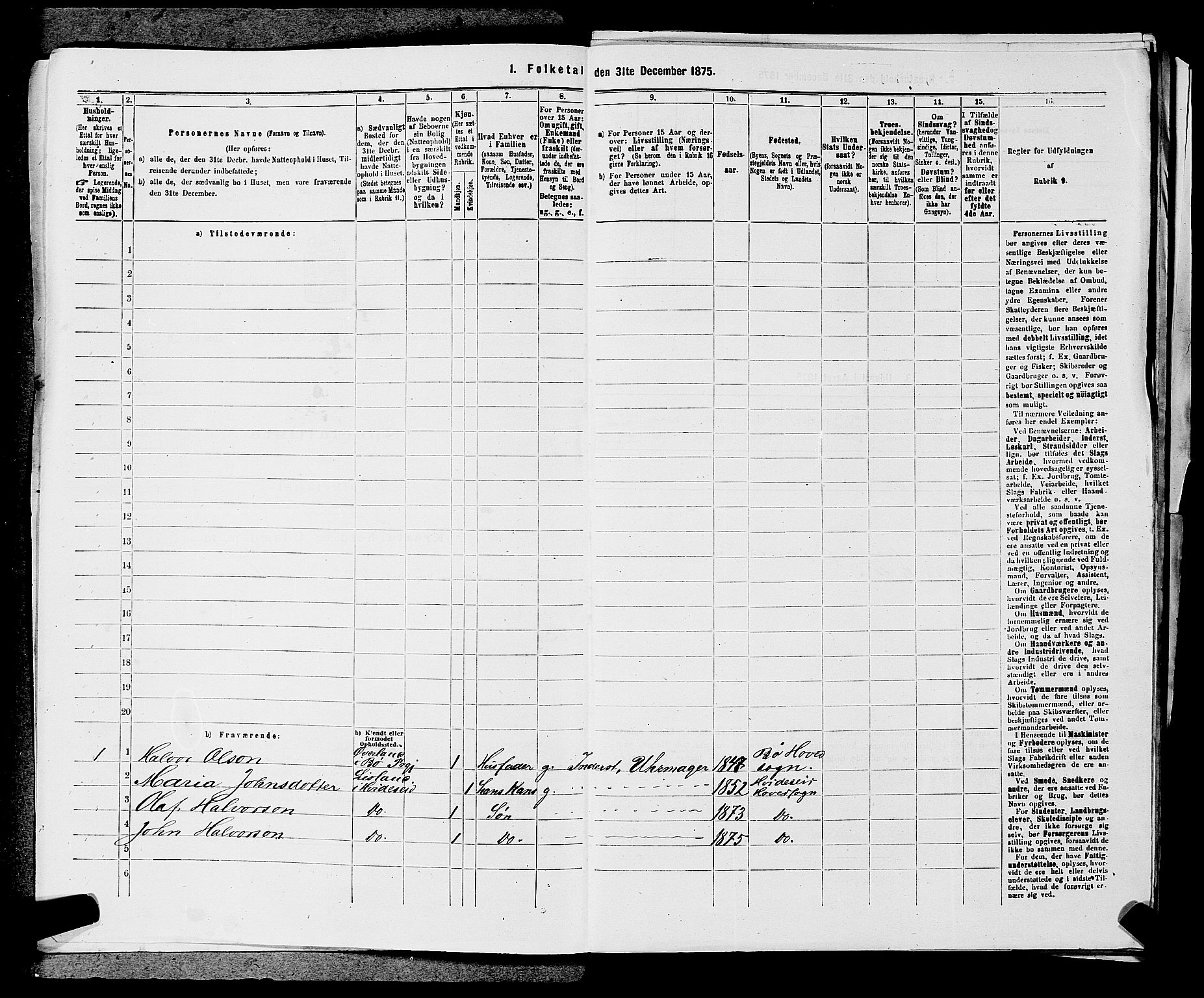 SAKO, 1875 census for 0829P Kviteseid, 1875, p. 384