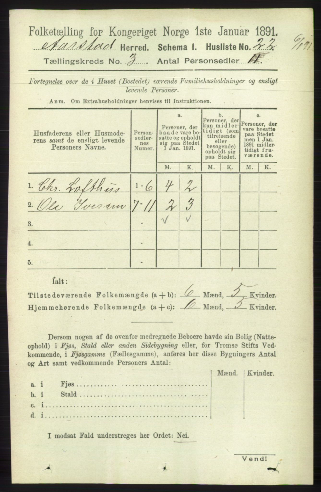 SAB, 1891 Census for 1280 Årstad, 1891, p. 1523