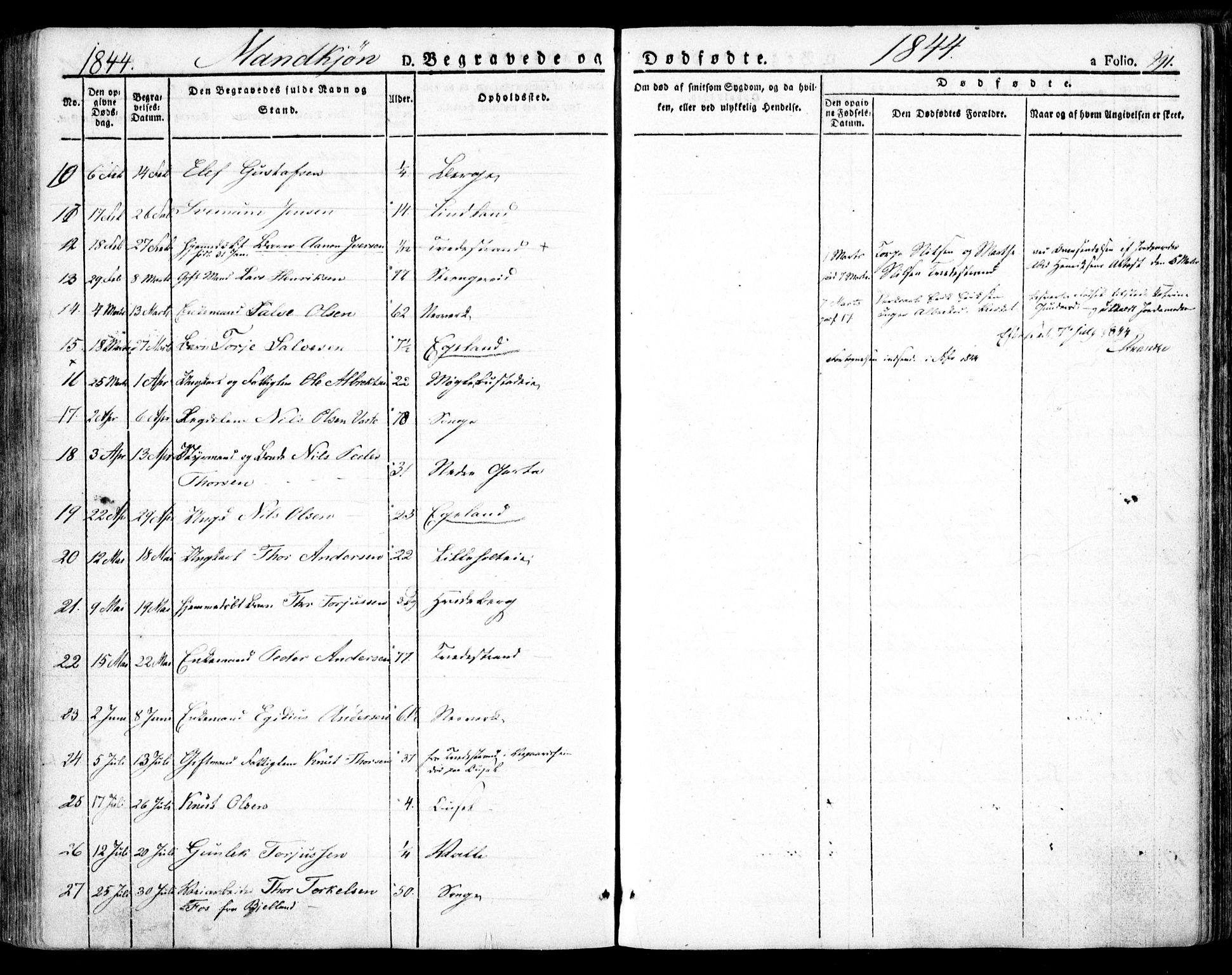 Holt sokneprestkontor, SAK/1111-0021/F/Fa/L0007: Parish register (official) no. A 7, 1836-1848, p. 291