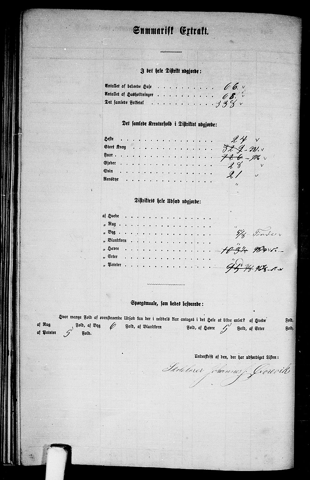 RA, 1865 census for Vikør, 1865, p. 99