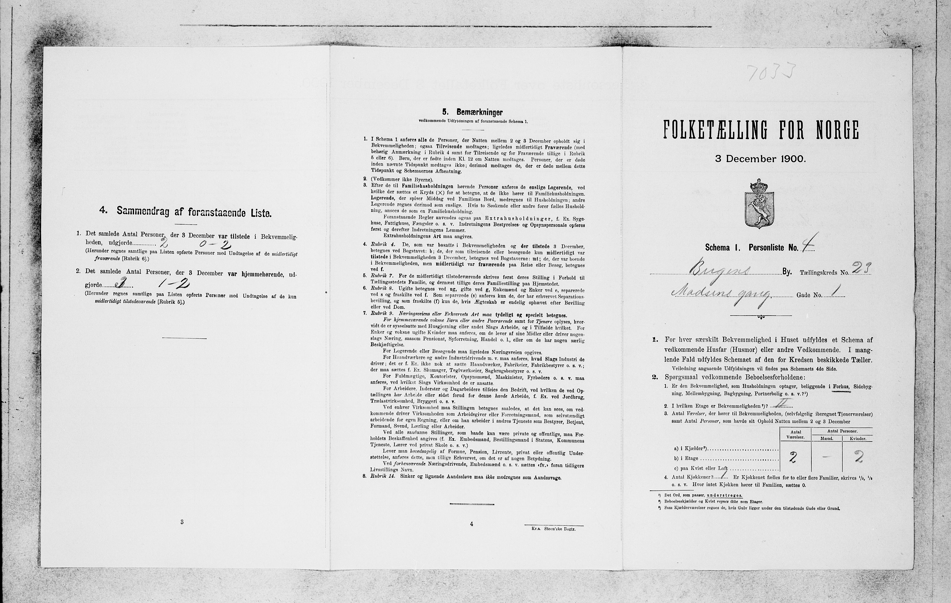 SAB, 1900 census for Bergen, 1900, p. 4734