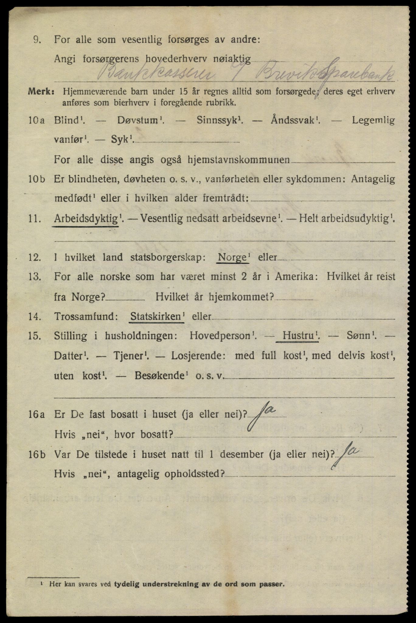 SAKO, 1920 census for Brevik, 1920, p. 4659