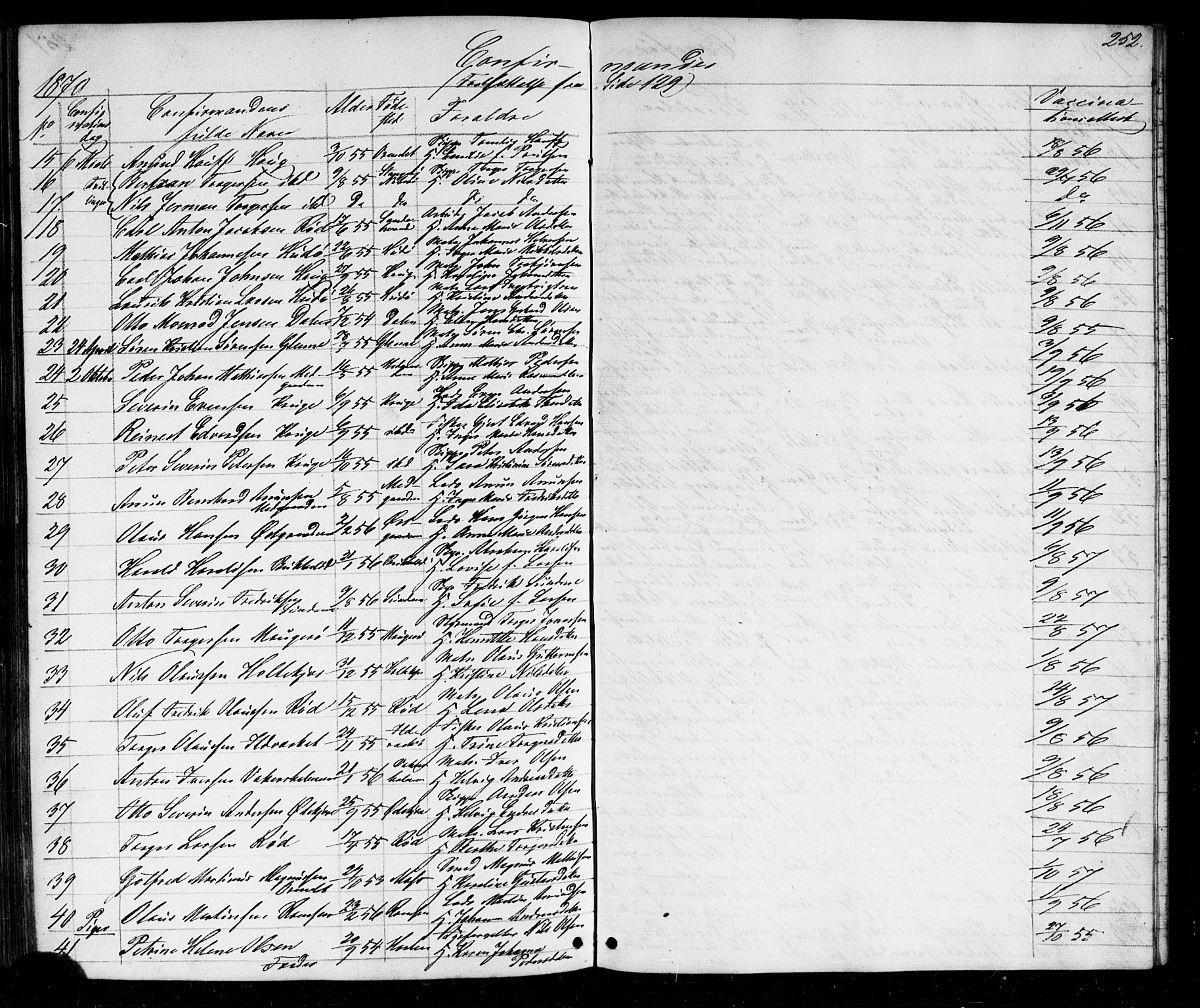 Nøtterøy kirkebøker, AV/SAKO-A-354/G/Gb/L0001: Parish register (copy) no. II 1, 1856-1874, p. 252