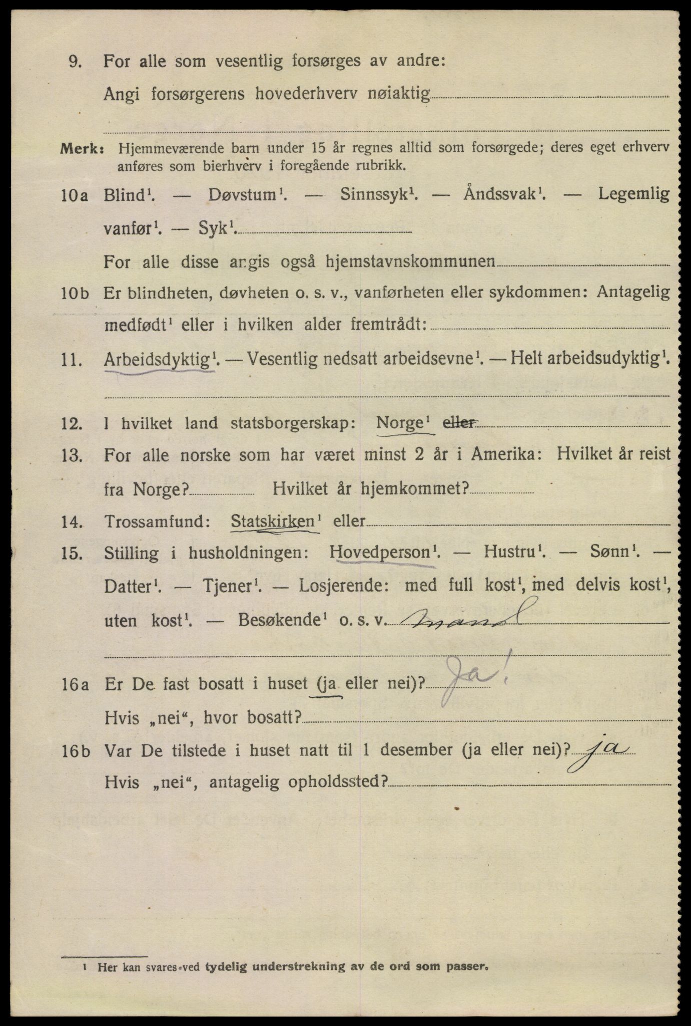 SAKO, 1920 census for Kragerø, 1920, p. 11976