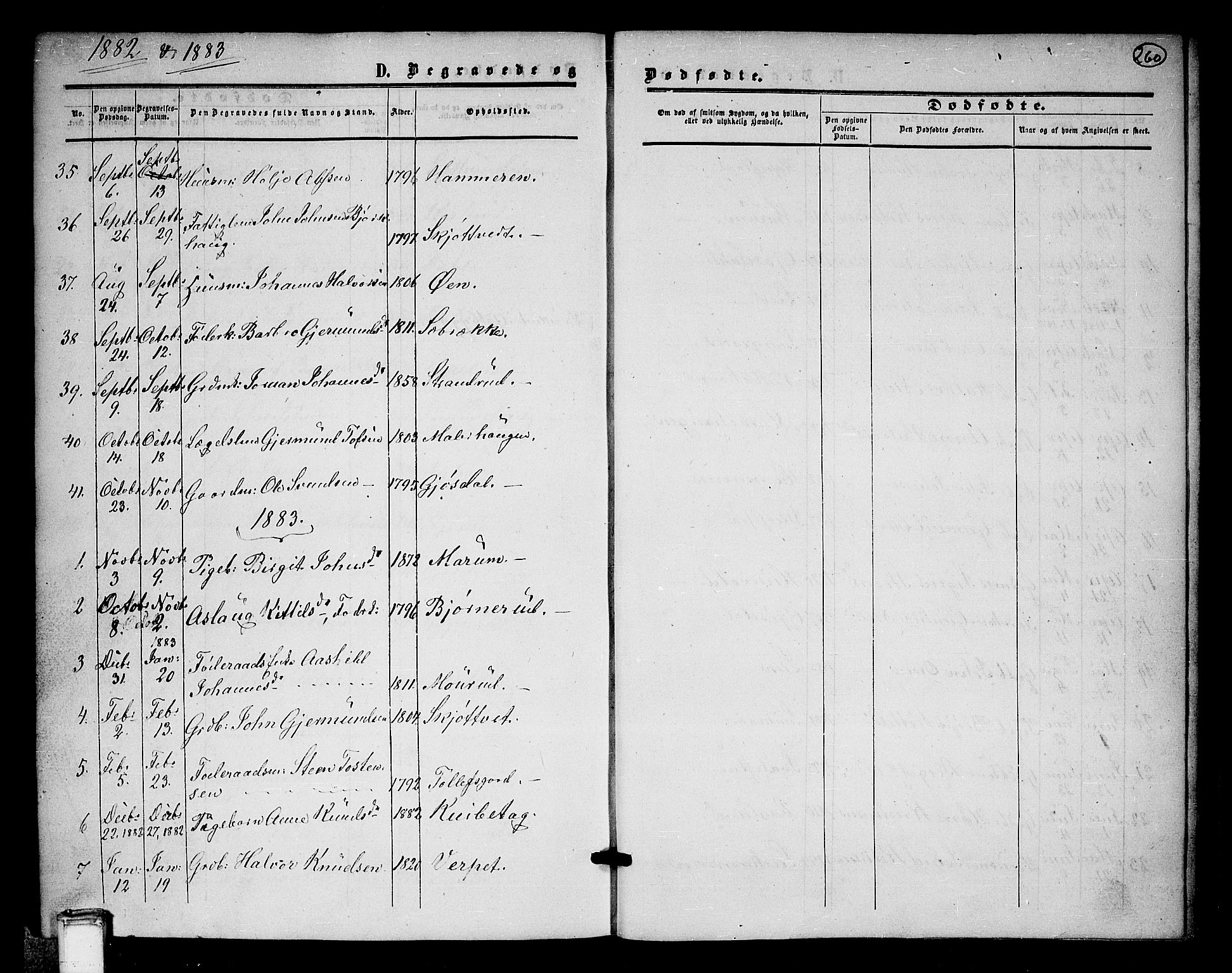 Tinn kirkebøker, AV/SAKO-A-308/G/Ga/L0002: Parish register (copy) no. I 2, 1851-1883, p. 260