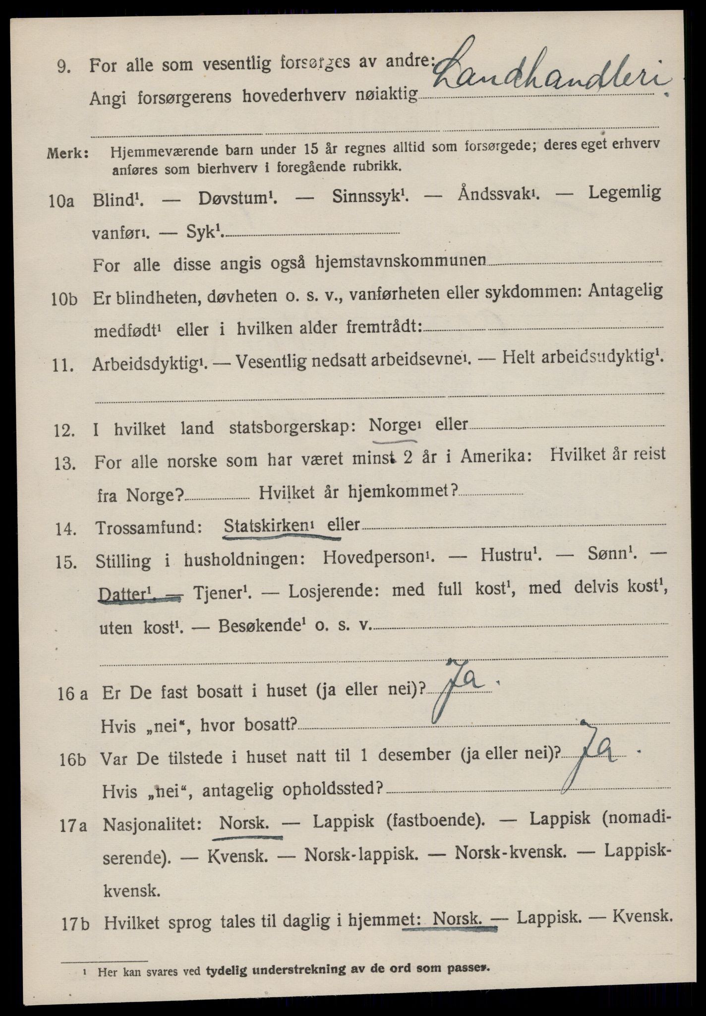 SAT, 1920 census for Fillan, 1920, p. 1319