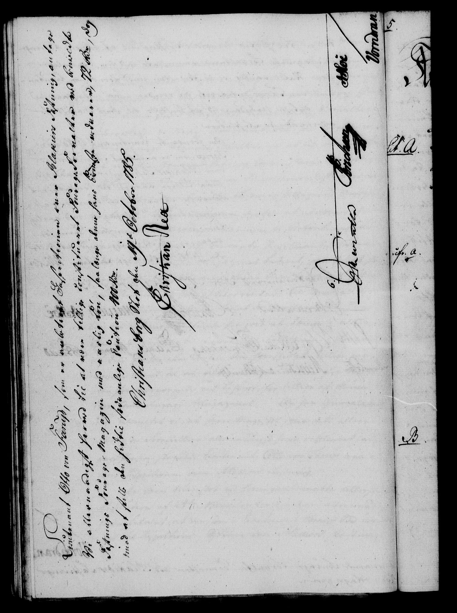 Rentekammeret, Kammerkanselliet, RA/EA-3111/G/Gf/Gfa/L0067: Norsk relasjons- og resolusjonsprotokoll (merket RK 52.67), 1785, p. 825