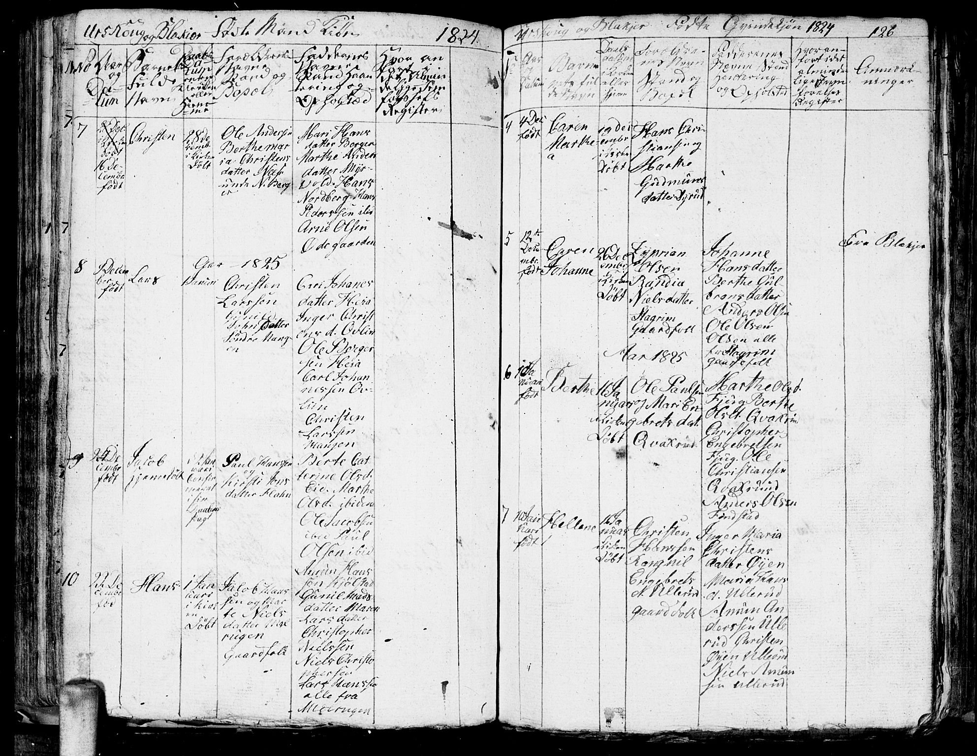 Aurskog prestekontor Kirkebøker, SAO/A-10304a/G/Ga/L0001: Parish register (copy) no. I 1, 1814-1829, p. 126
