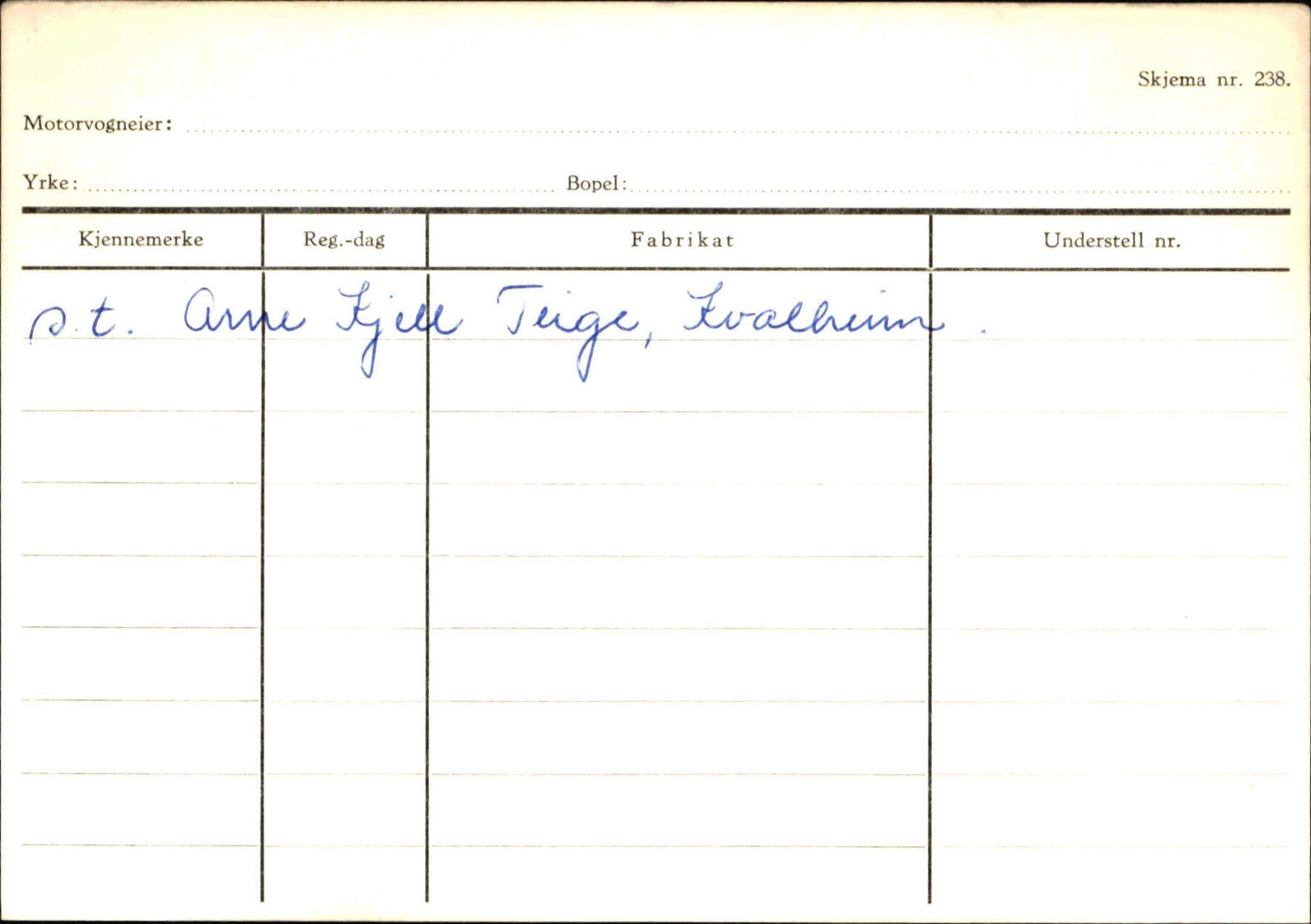 Statens vegvesen, Sogn og Fjordane vegkontor, SAB/A-5301/4/F/L0144: Registerkort Vågsøy A-R, 1945-1975, p. 224