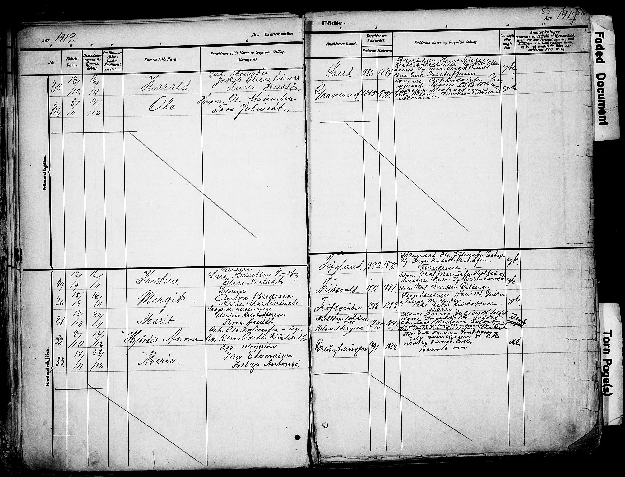 Nord-Odal prestekontor, AV/SAH-PREST-032/H/Ha/Haa/L0007: Parish register (official) no. 7, 1902-1926, p. 53