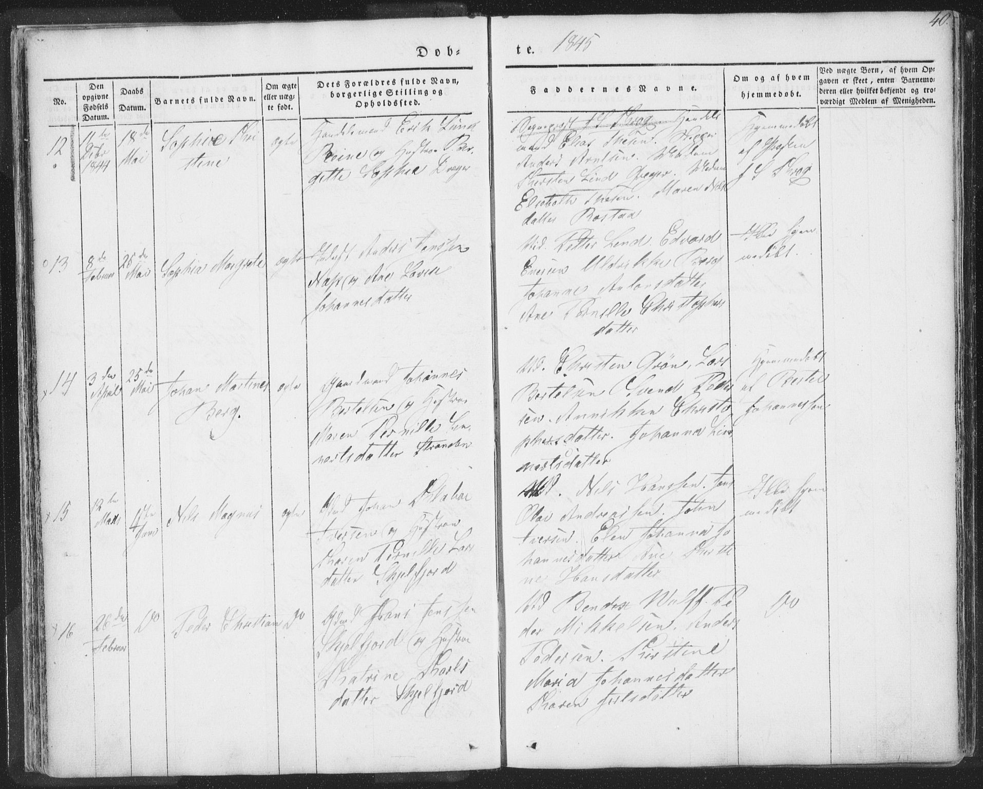 Ministerialprotokoller, klokkerbøker og fødselsregistre - Nordland, SAT/A-1459/885/L1202: Parish register (official) no. 885A03, 1838-1859, p. 40