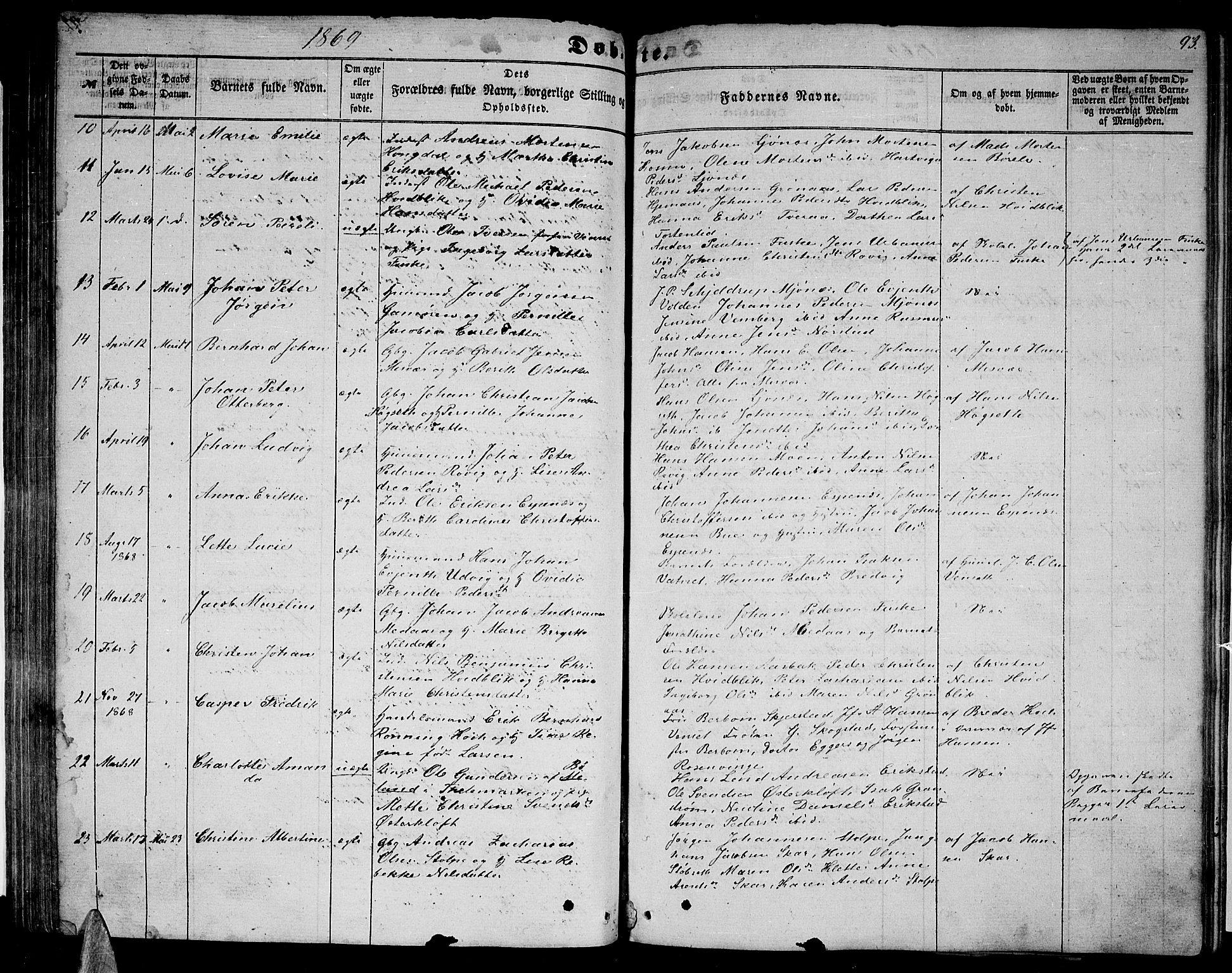 Ministerialprotokoller, klokkerbøker og fødselsregistre - Nordland, AV/SAT-A-1459/852/L0753: Parish register (copy) no. 852C04, 1856-1877, p. 93