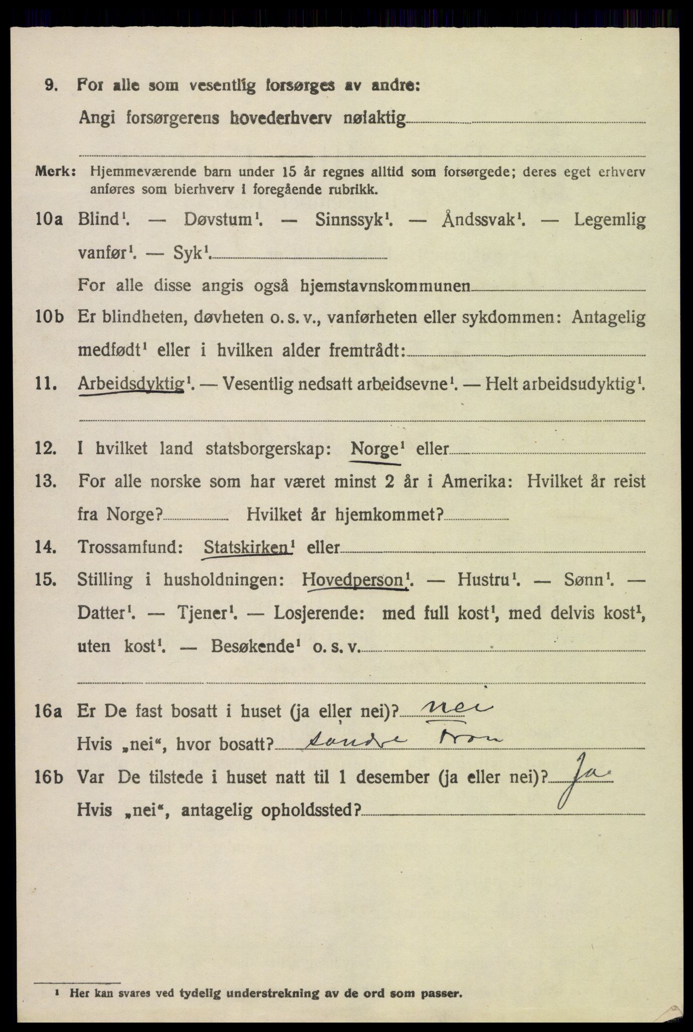 SAH, 1920 census for Fåberg, 1920, p. 7645
