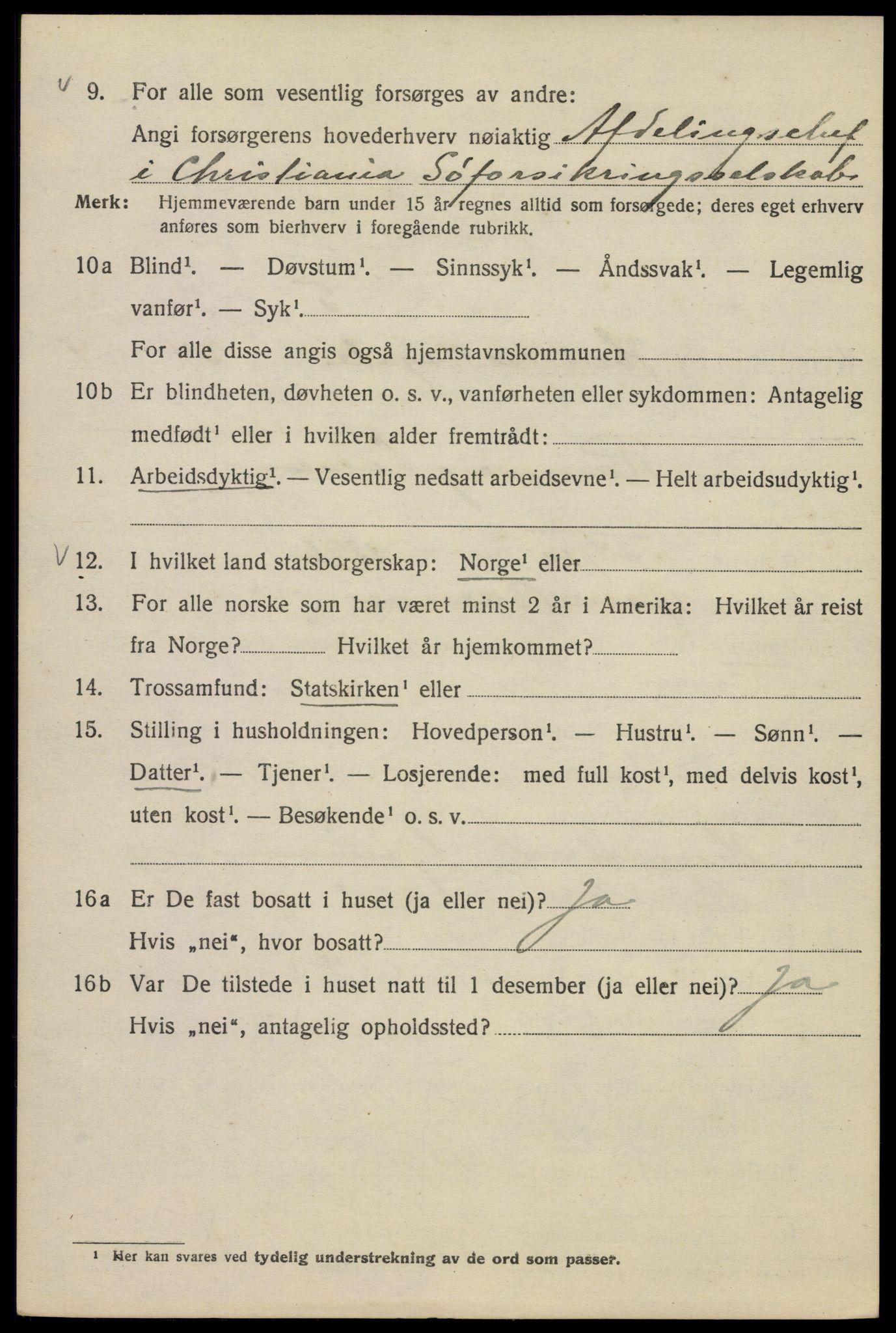 SAO, 1920 census for Kristiania, 1920, p. 301206