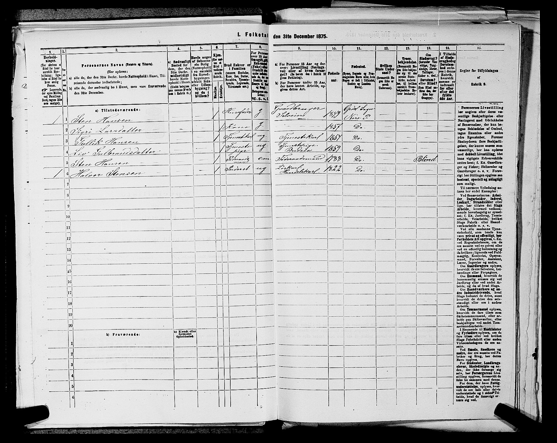 SAKO, 1875 census for 0633P Nore, 1875, p. 312