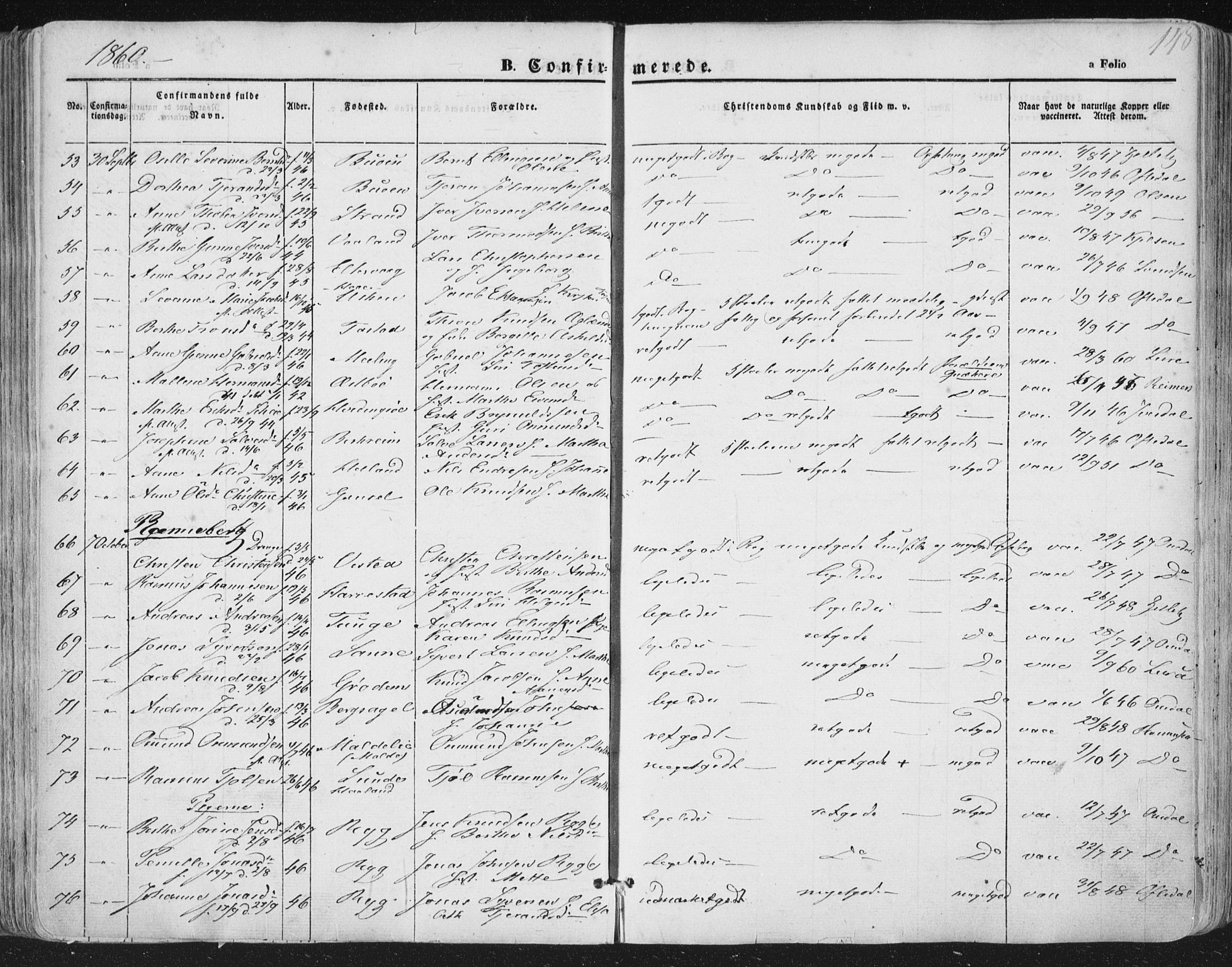 Hetland sokneprestkontor, AV/SAST-A-101826/30/30BA/L0002: Parish register (official) no. A 2, 1849-1869, p. 148