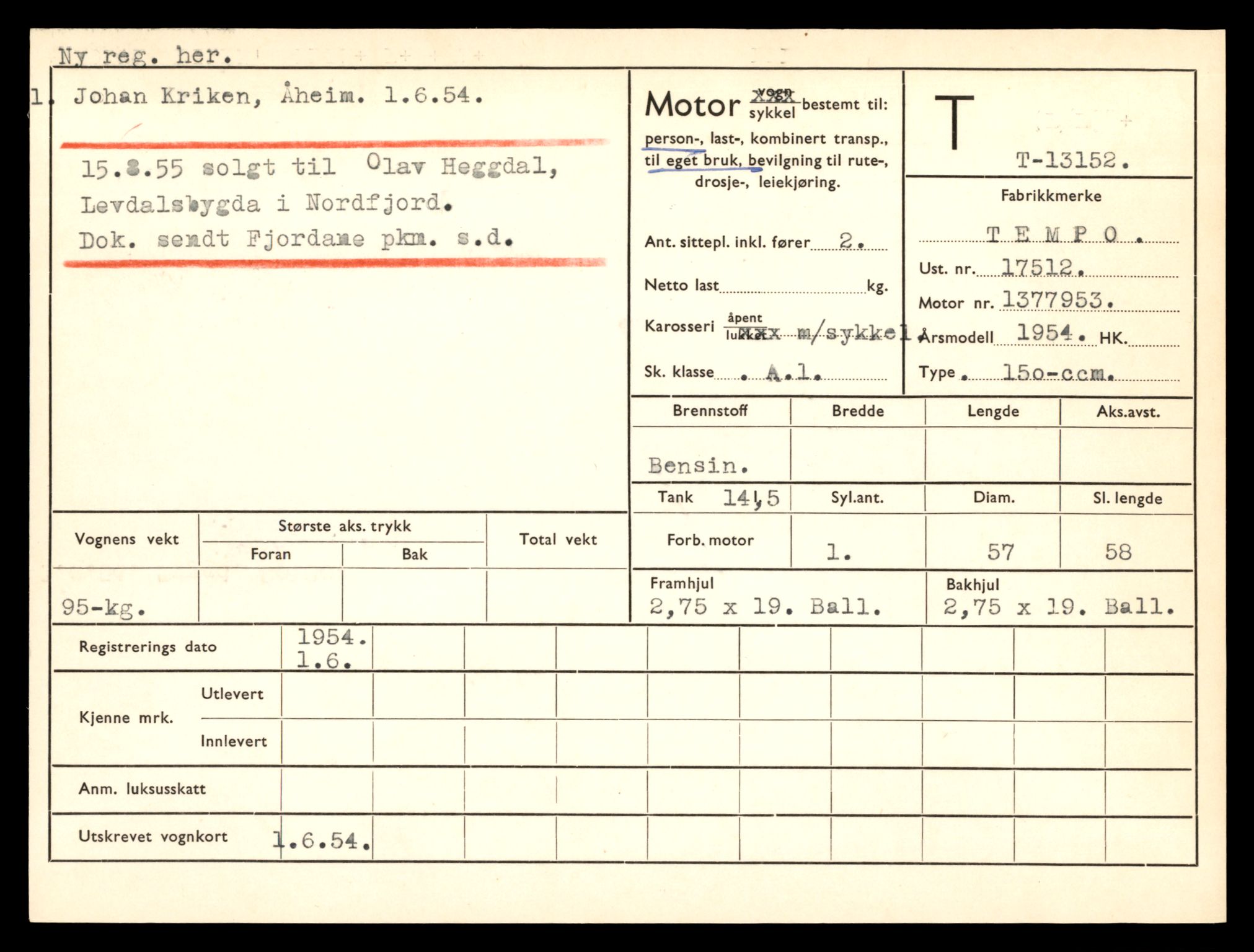 Møre og Romsdal vegkontor - Ålesund trafikkstasjon, AV/SAT-A-4099/F/Fe/L0037: Registreringskort for kjøretøy T 13031 - T 13179, 1927-1998, p. 2387