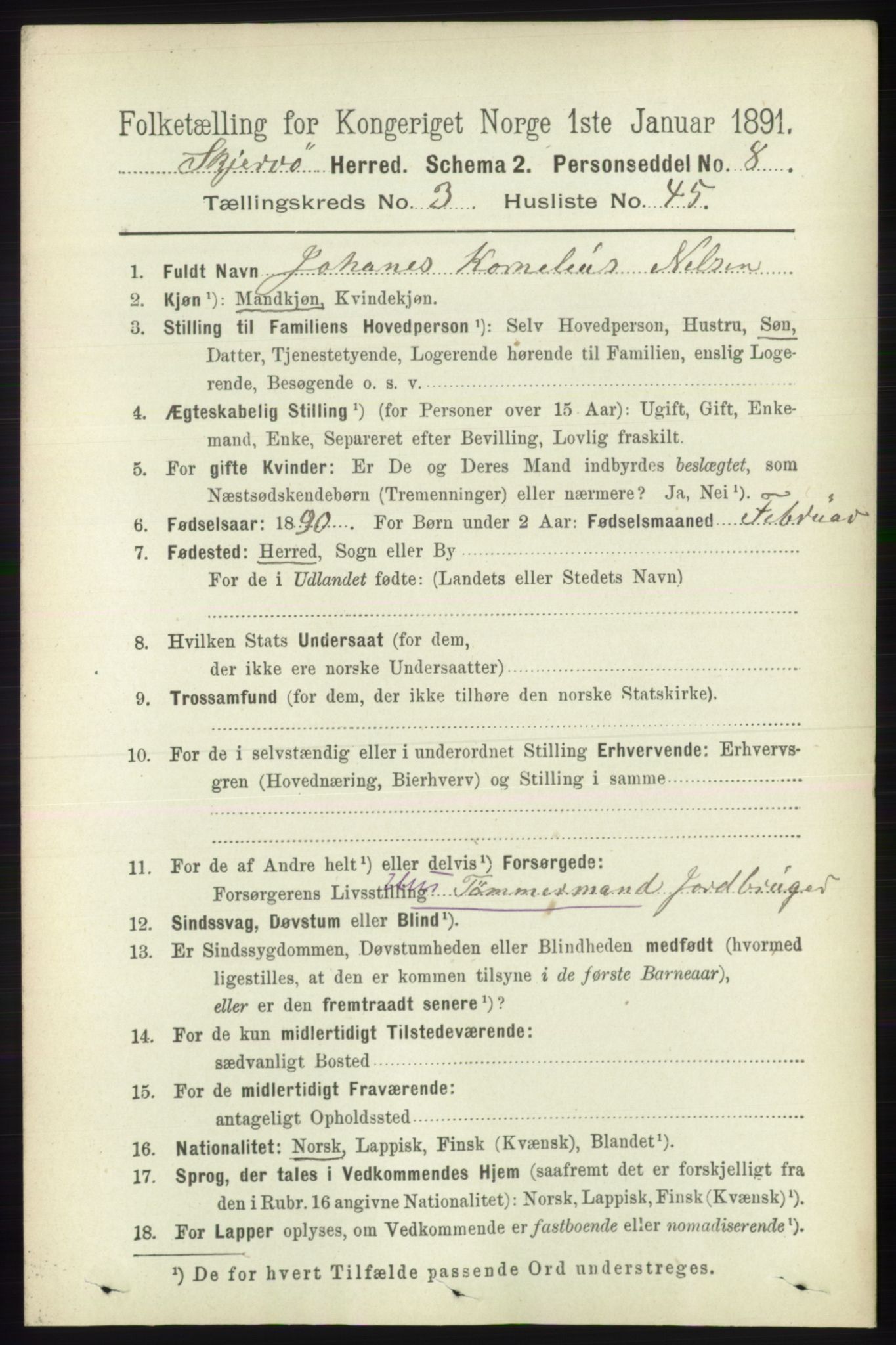 RA, 1891 census for 1941 Skjervøy, 1891, p. 2183