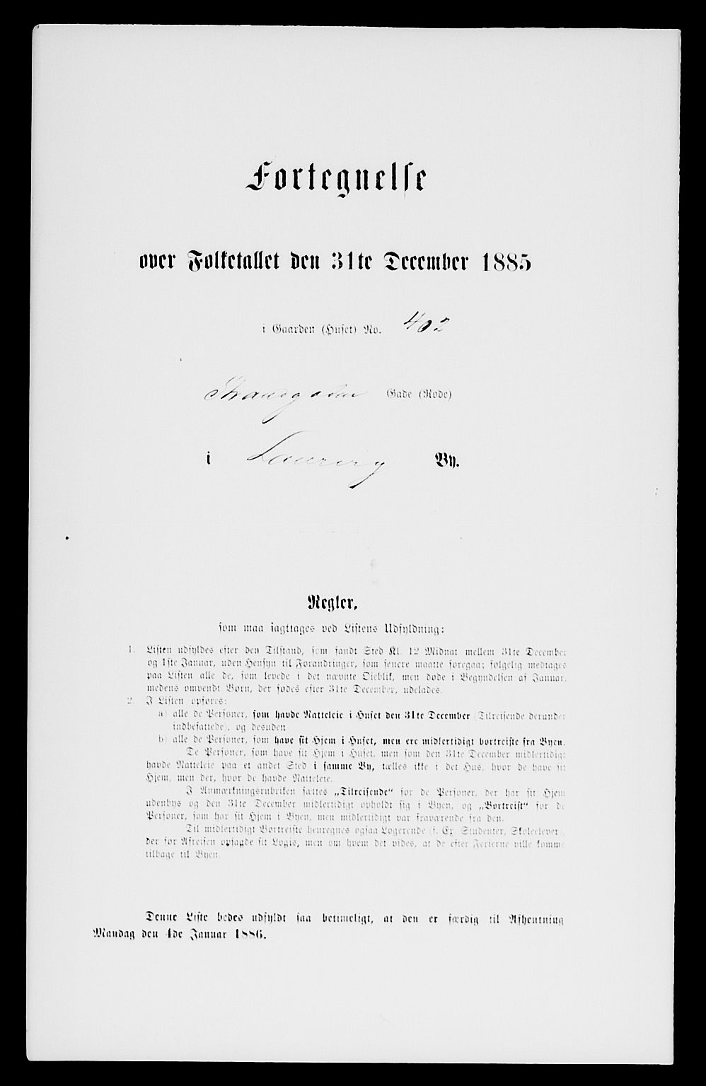 SAKO, 1885 census for 0707 Larvik, 1885, p. 1138