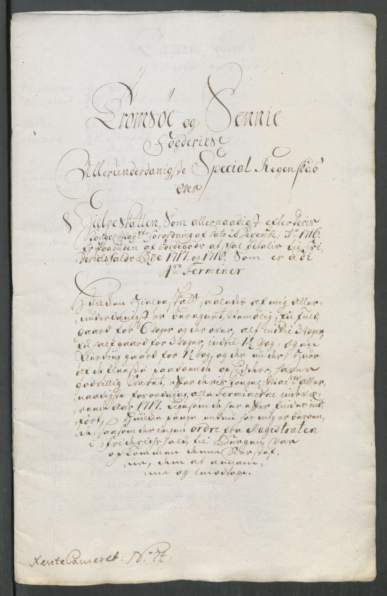 Rentekammeret inntil 1814, Reviderte regnskaper, Fogderegnskap, AV/RA-EA-4092/R68/L4763: Fogderegnskap Senja og Troms, 1717, p. 25