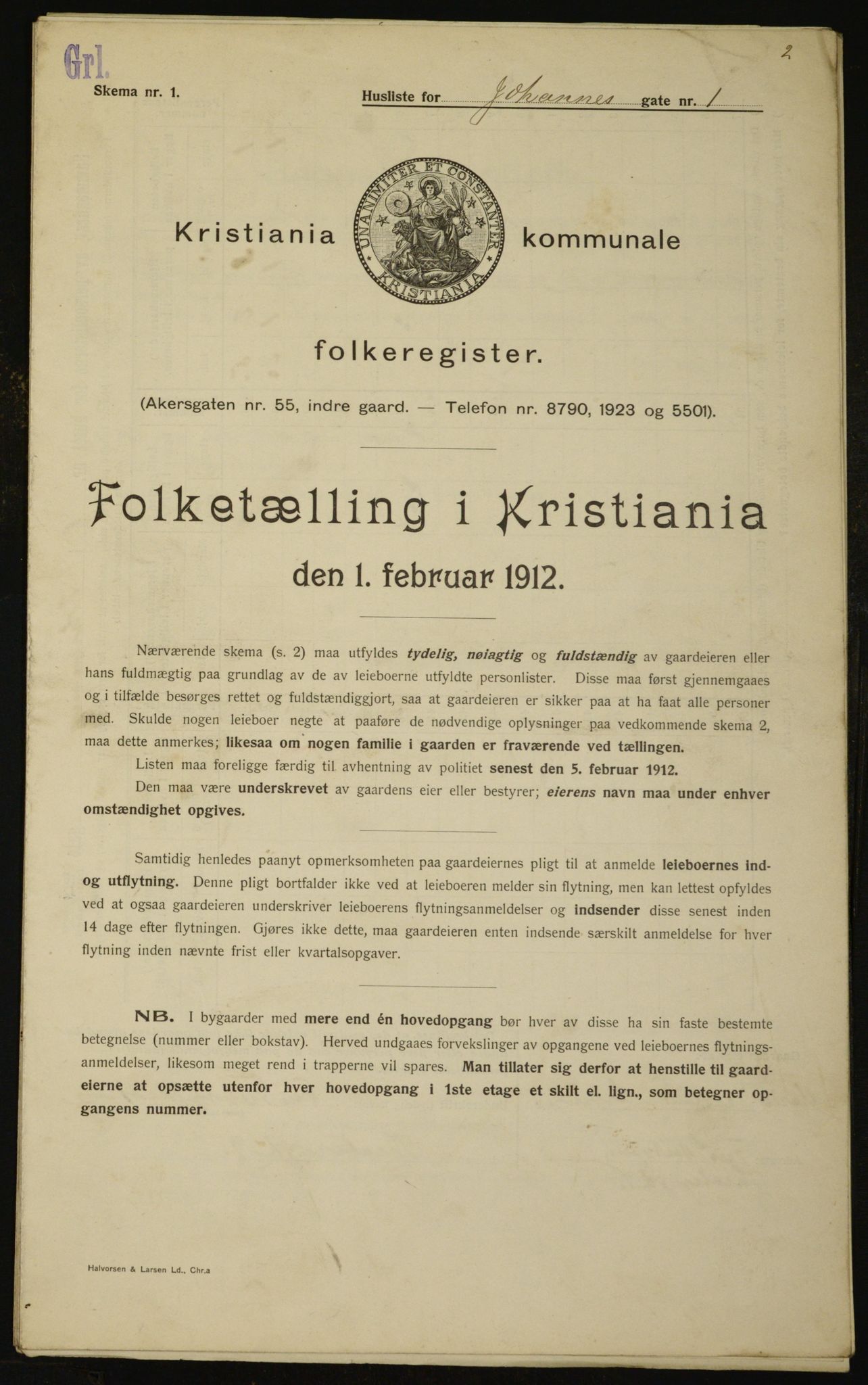 OBA, Municipal Census 1912 for Kristiania, 1912, p. 47473