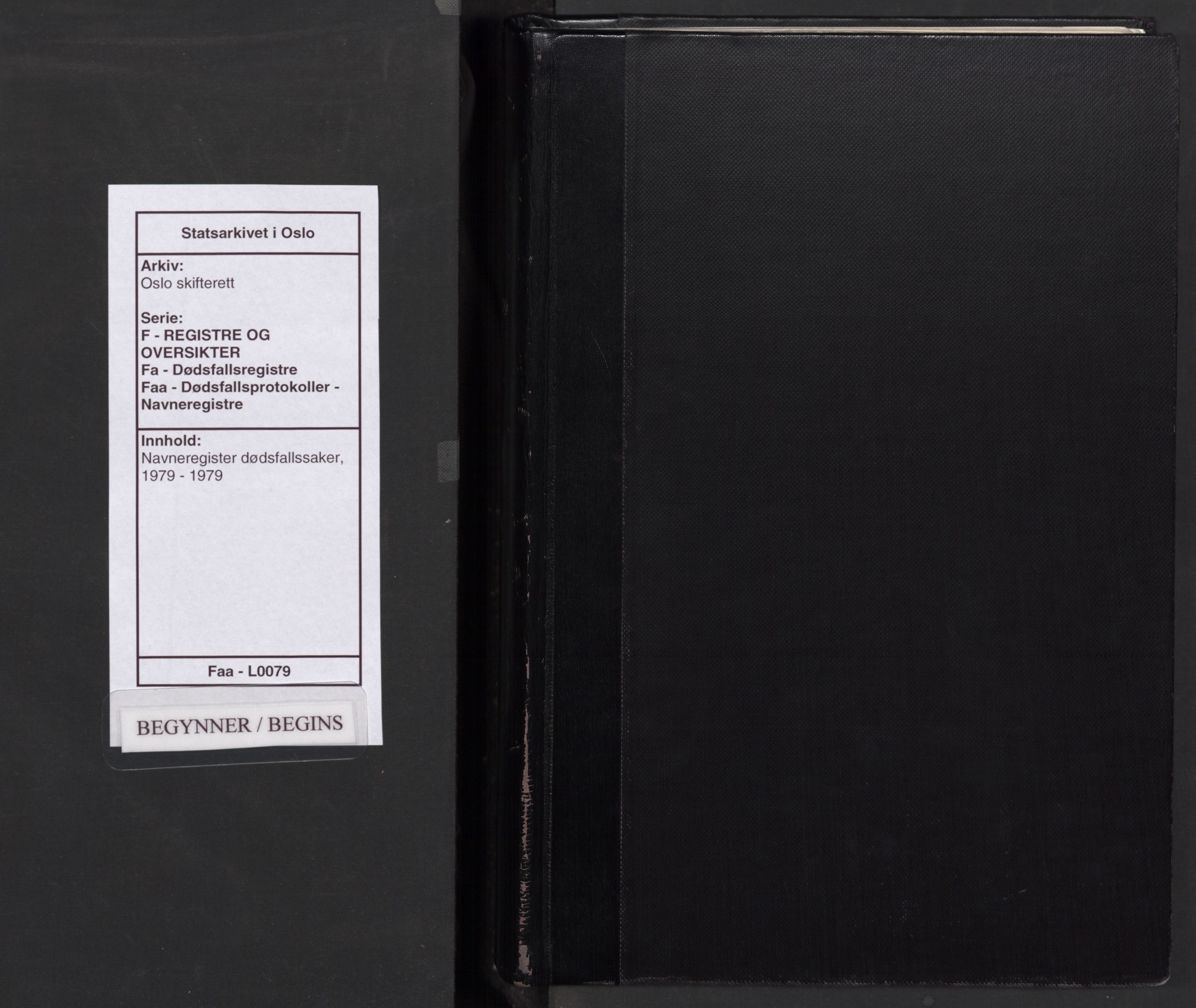Oslo skifterett, AV/SAO-A-10383/F/Fa/Faa/L0079: Navneregister dødsfallssaker, 1979