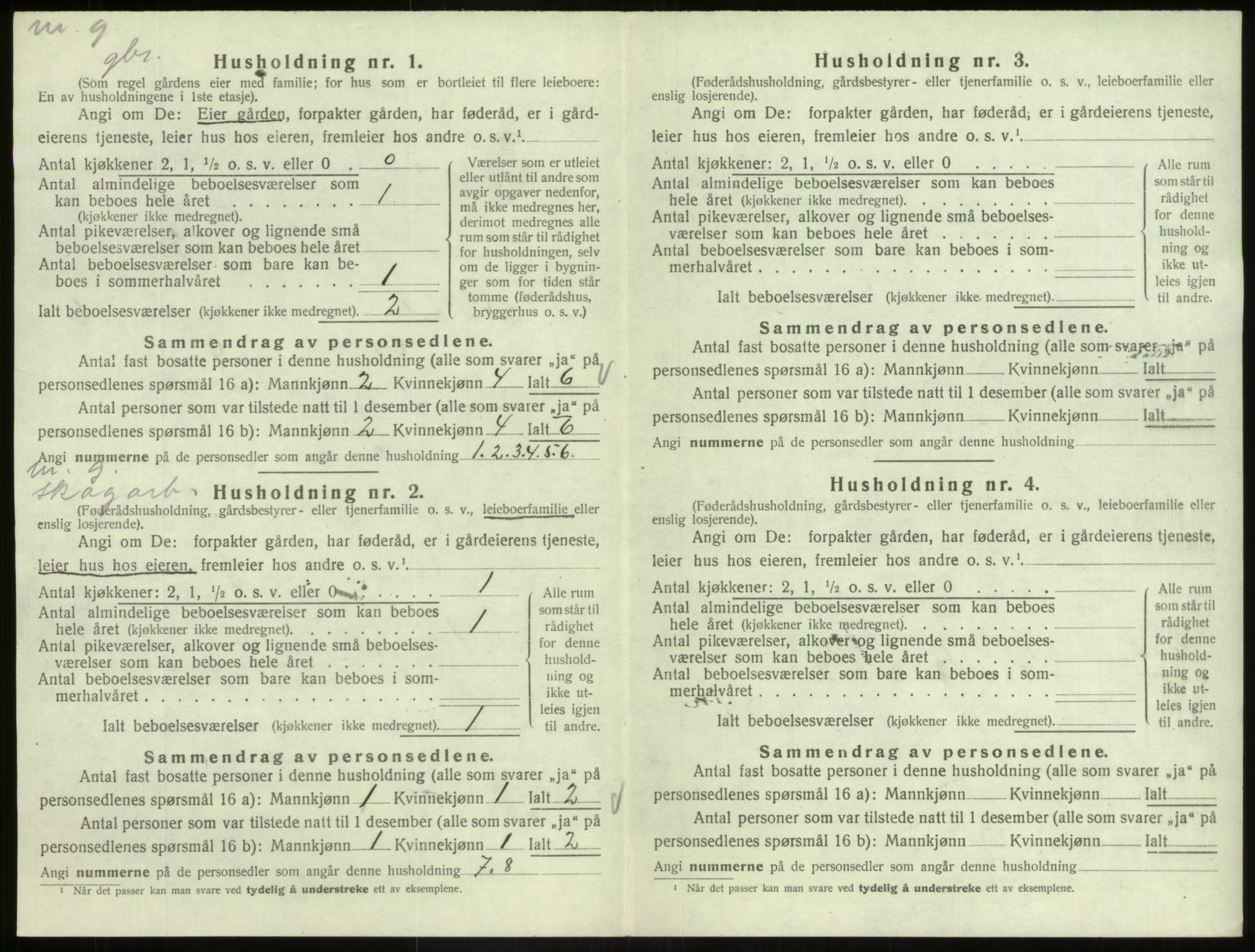 SAB, 1920 census for Hafslo, 1920, p. 680