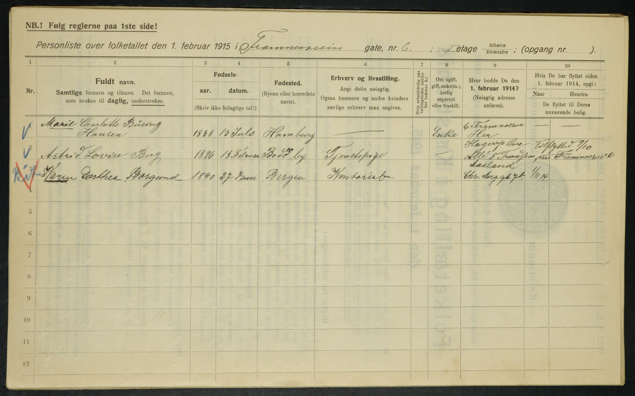 OBA, Municipal Census 1915 for Kristiania, 1915, p. 24934