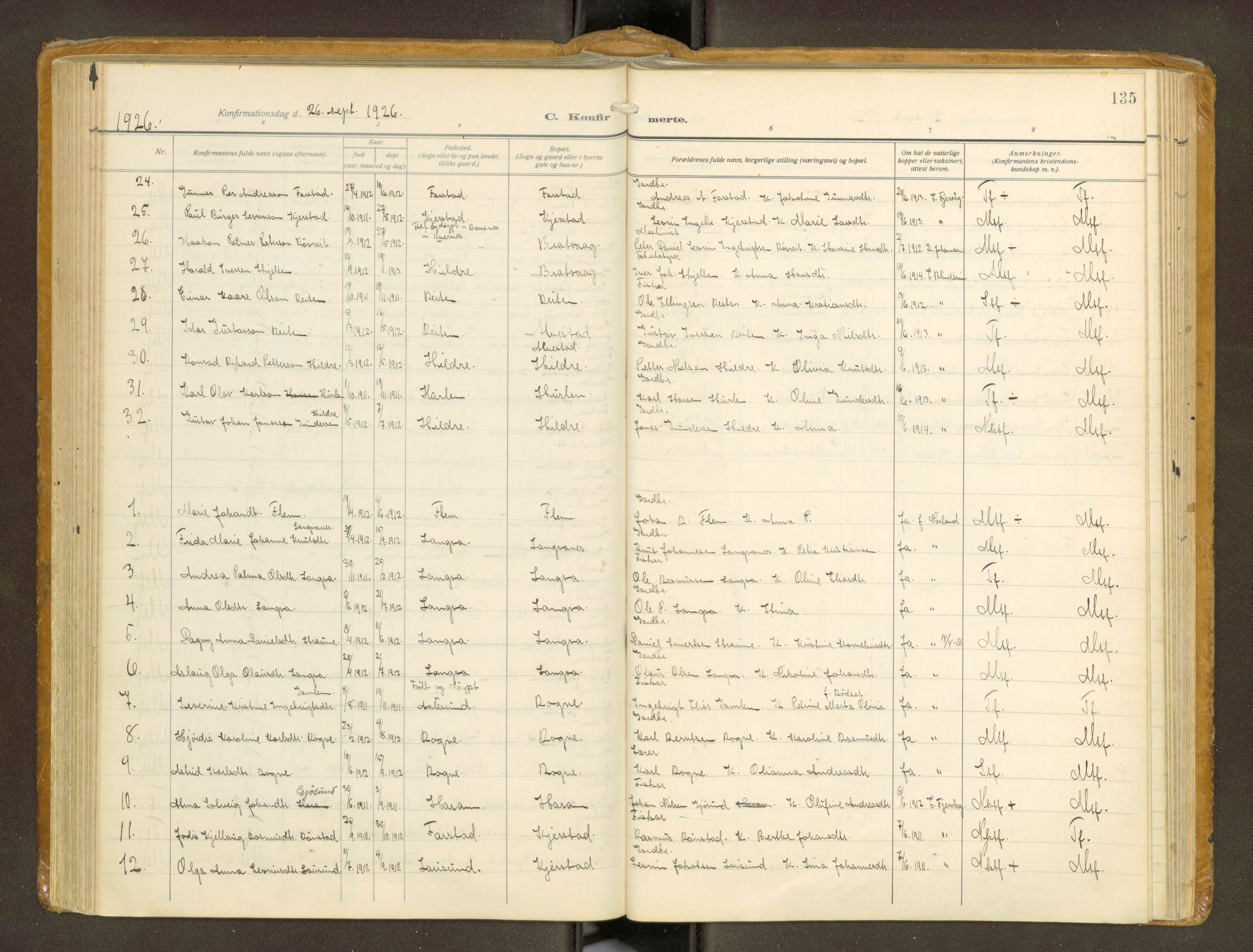 Ministerialprotokoller, klokkerbøker og fødselsregistre - Møre og Romsdal, AV/SAT-A-1454/536/L0518: Parish register (official) no. 536A--, 1914-1931, p. 135