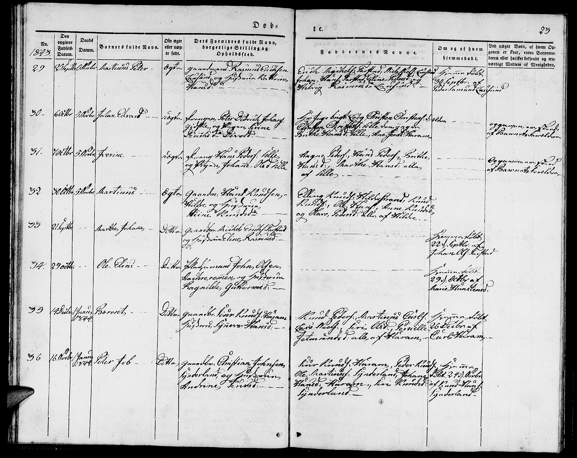 Ministerialprotokoller, klokkerbøker og fødselsregistre - Møre og Romsdal, AV/SAT-A-1454/536/L0507: Parish register (copy) no. 536C02, 1839-1859, p. 23