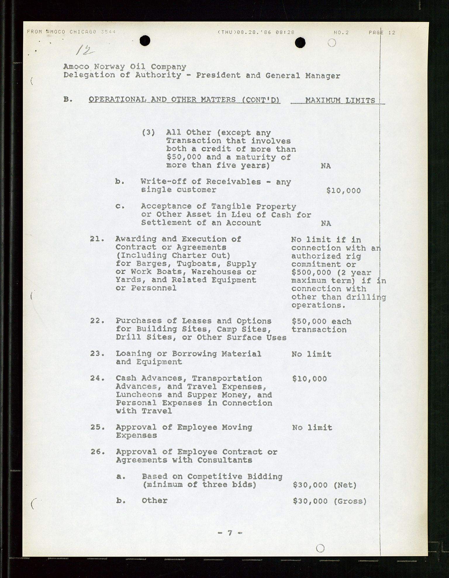 Pa 1740 - Amoco Norway Oil Company, AV/SAST-A-102405/22/A/Aa/L0001: Styreprotokoller og sakspapirer, 1965-1999, p. 76
