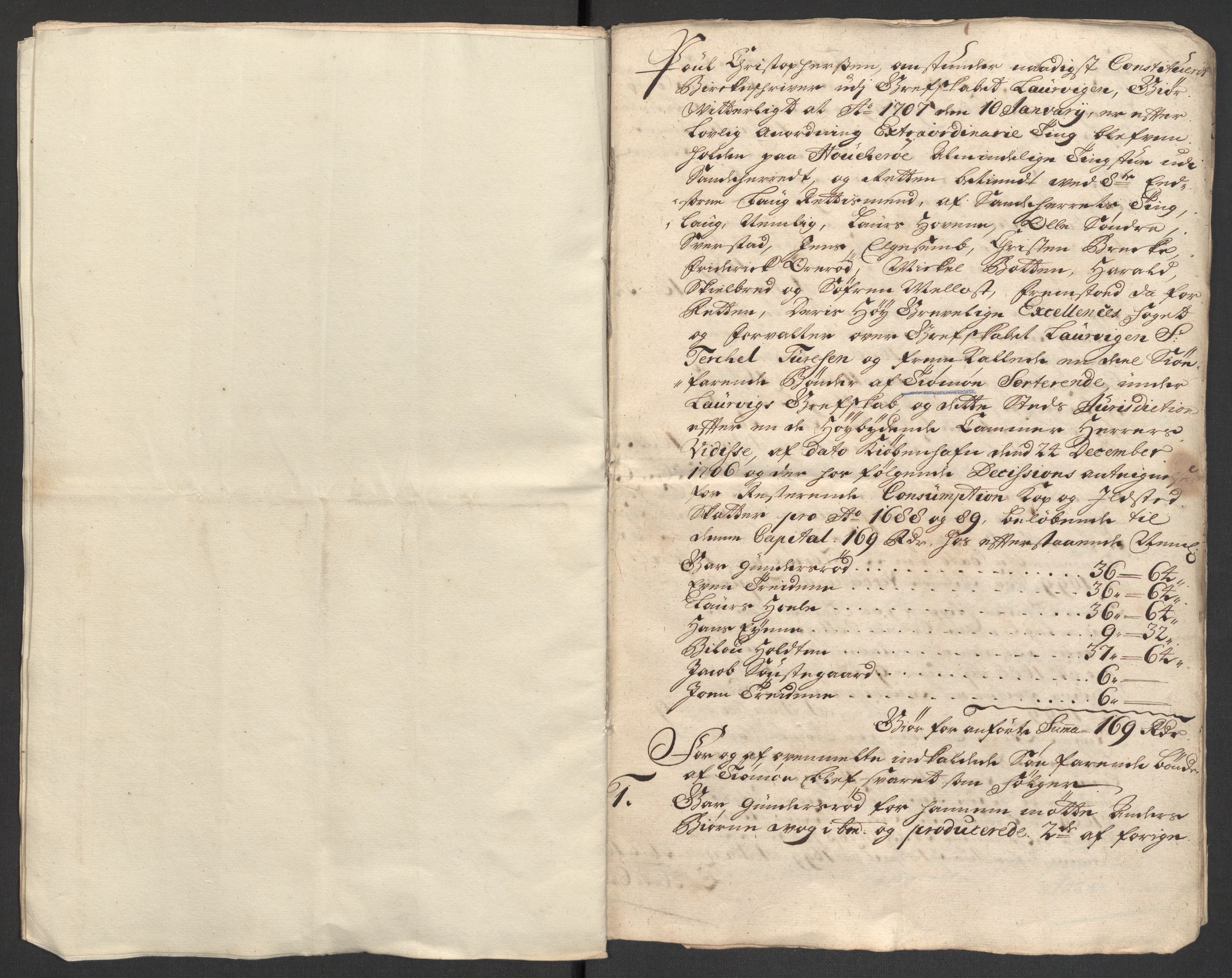 Rentekammeret inntil 1814, Reviderte regnskaper, Fogderegnskap, AV/RA-EA-4092/R33/L1979: Fogderegnskap Larvik grevskap, 1706, p. 208