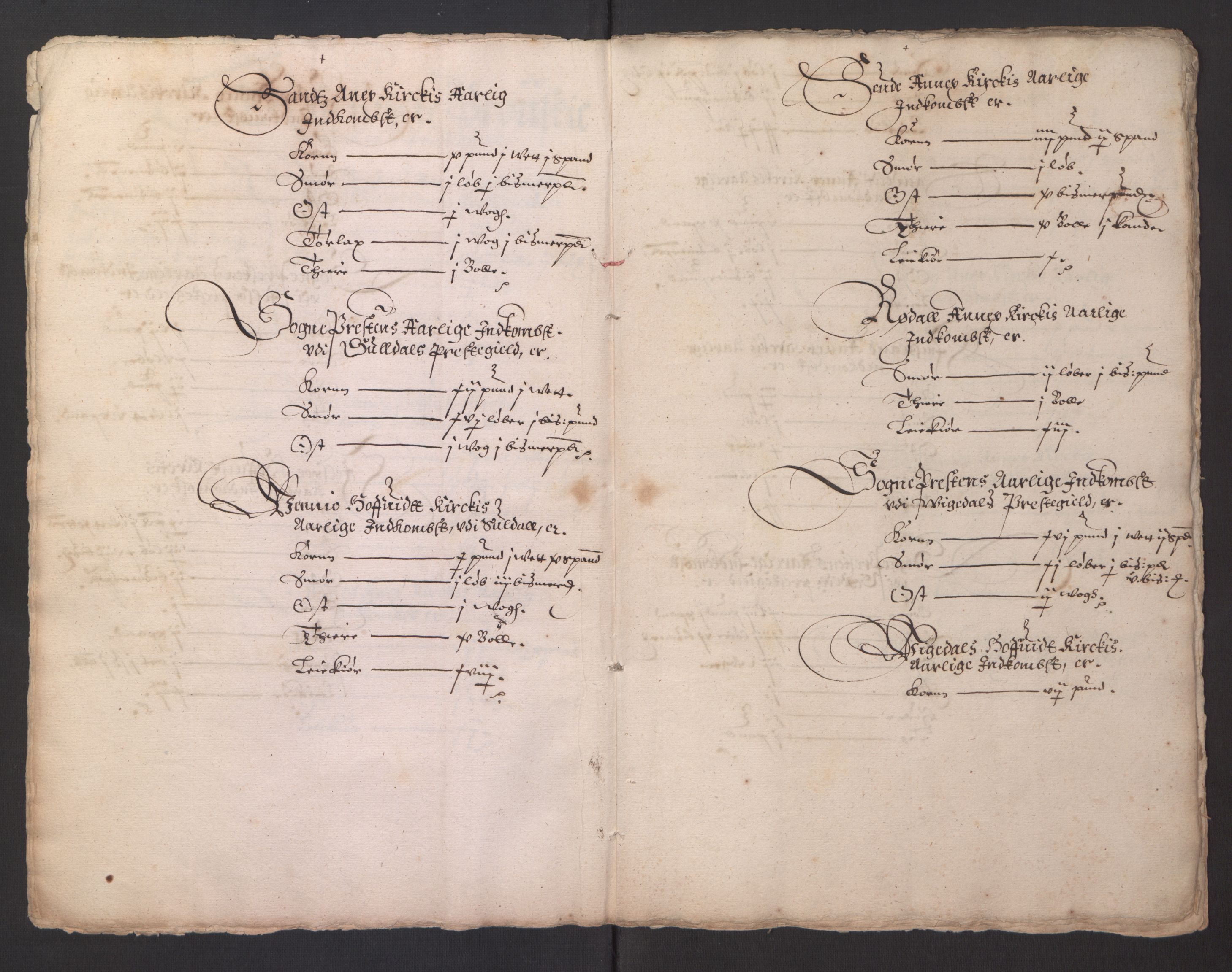 Stattholderembetet 1572-1771, RA/EA-2870/Ek/L0014/0002: Jordebøker til utlikning av rosstjeneste 1624-1626: / Kirke- og prestebolsinntekter i Stavanger bispedømme, 1625, p. 10