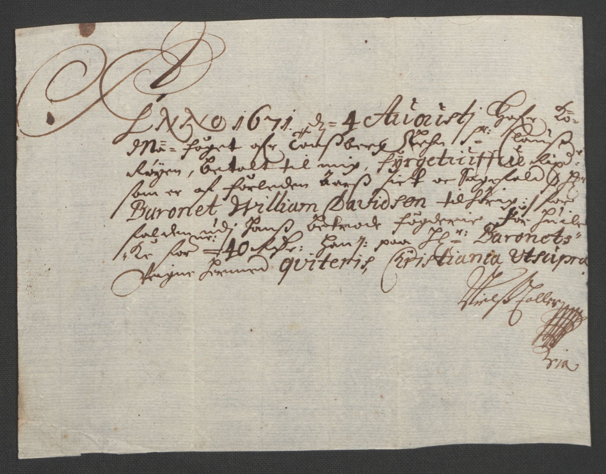 Rentekammeret inntil 1814, Reviderte regnskaper, Fogderegnskap, AV/RA-EA-4092/R32/L1842: Fogderegnskap Jarlsberg grevskap, 1664-1673, p. 176