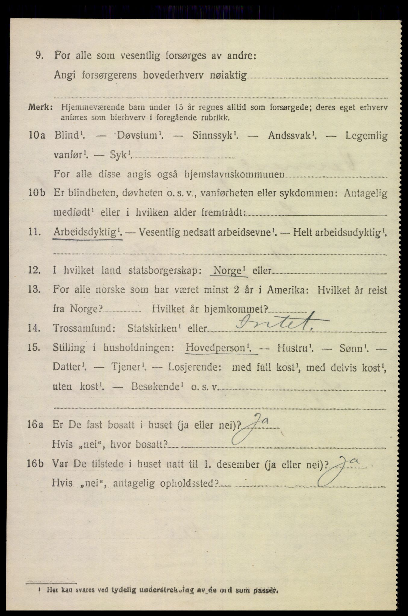 SAK, 1920 census for Vennesla, 1920, p. 6731