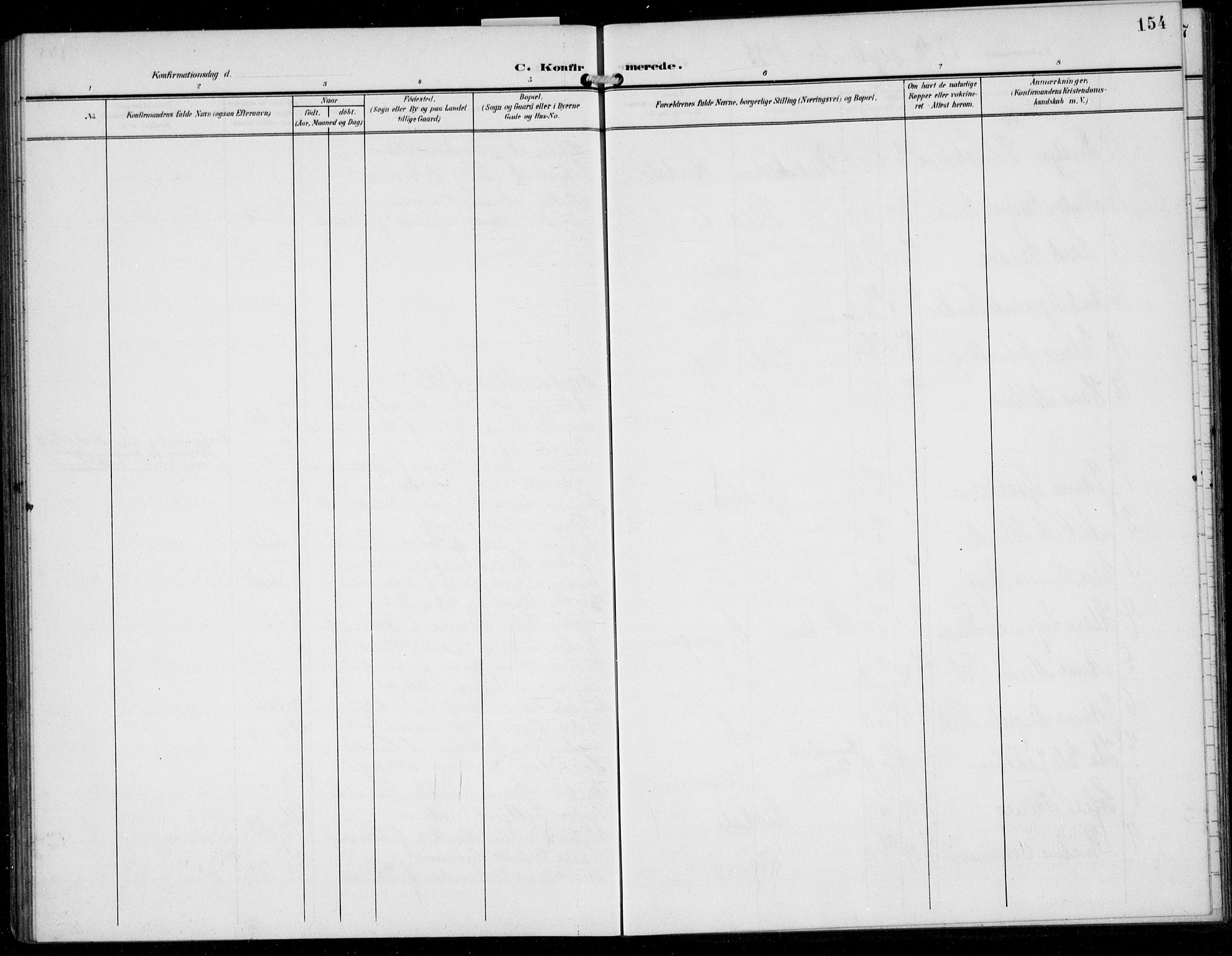 Skudenes sokneprestkontor, AV/SAST-A -101849/H/Ha/Hab/L0009: Parish register (copy) no. B 9, 1908-1936, p. 154