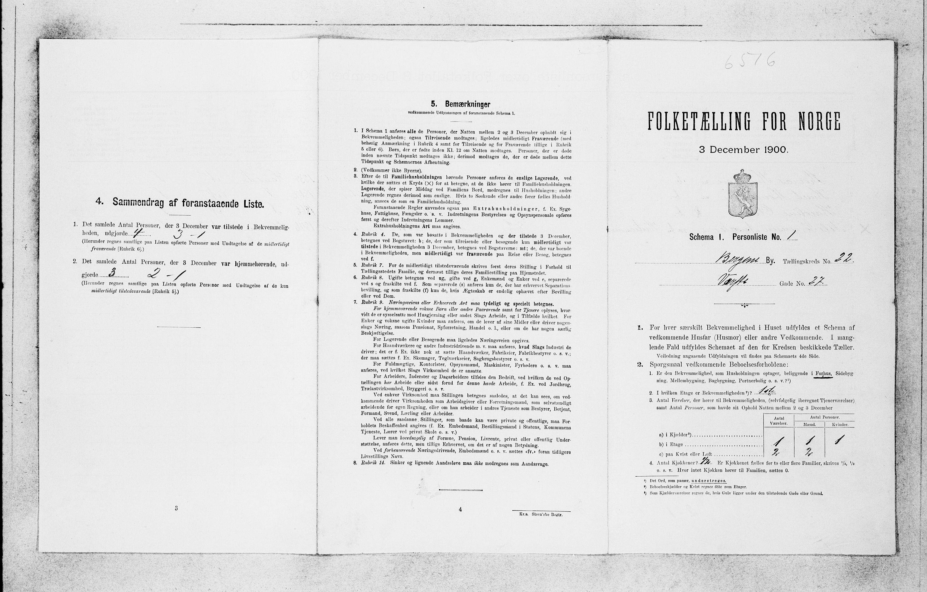 SAB, 1900 census for Bergen, 1900, p. 4717