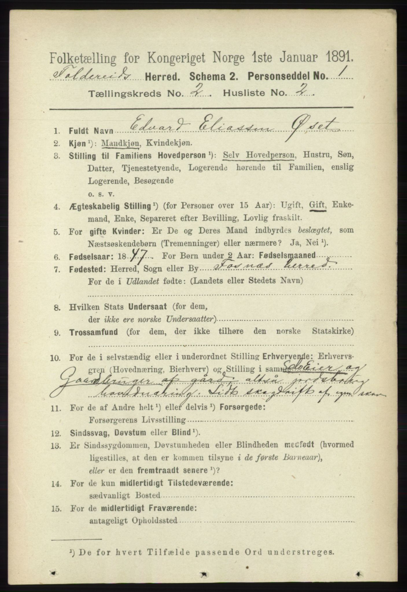 RA, 1891 census for 1753 Foldereid, 1891, p. 861