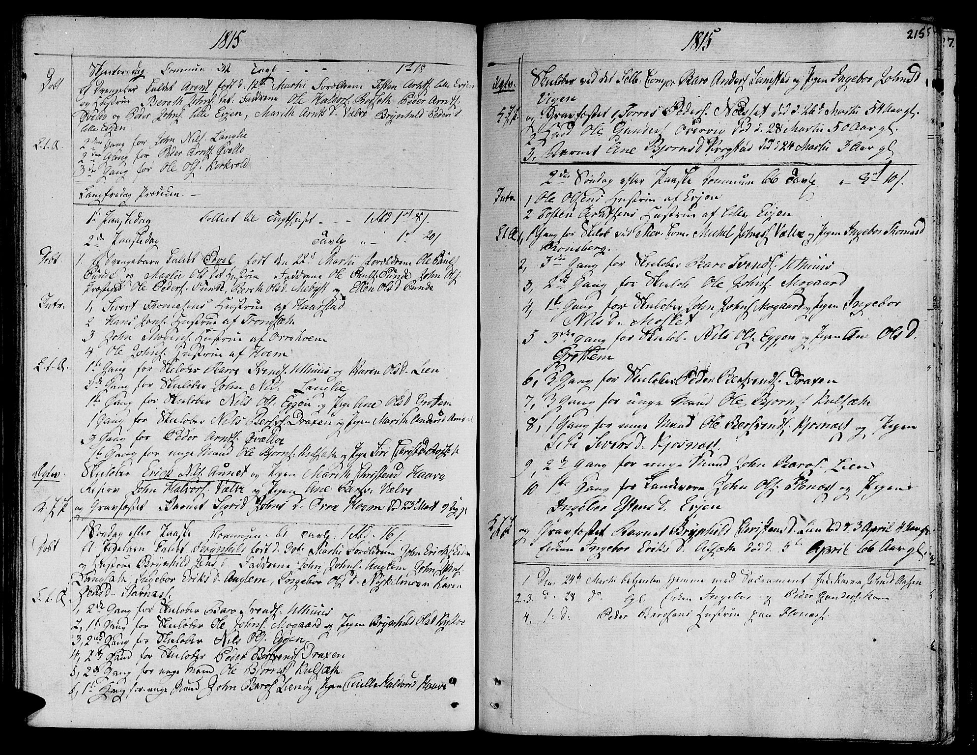 Ministerialprotokoller, klokkerbøker og fødselsregistre - Sør-Trøndelag, SAT/A-1456/695/L1140: Parish register (official) no. 695A03, 1801-1815, p. 215