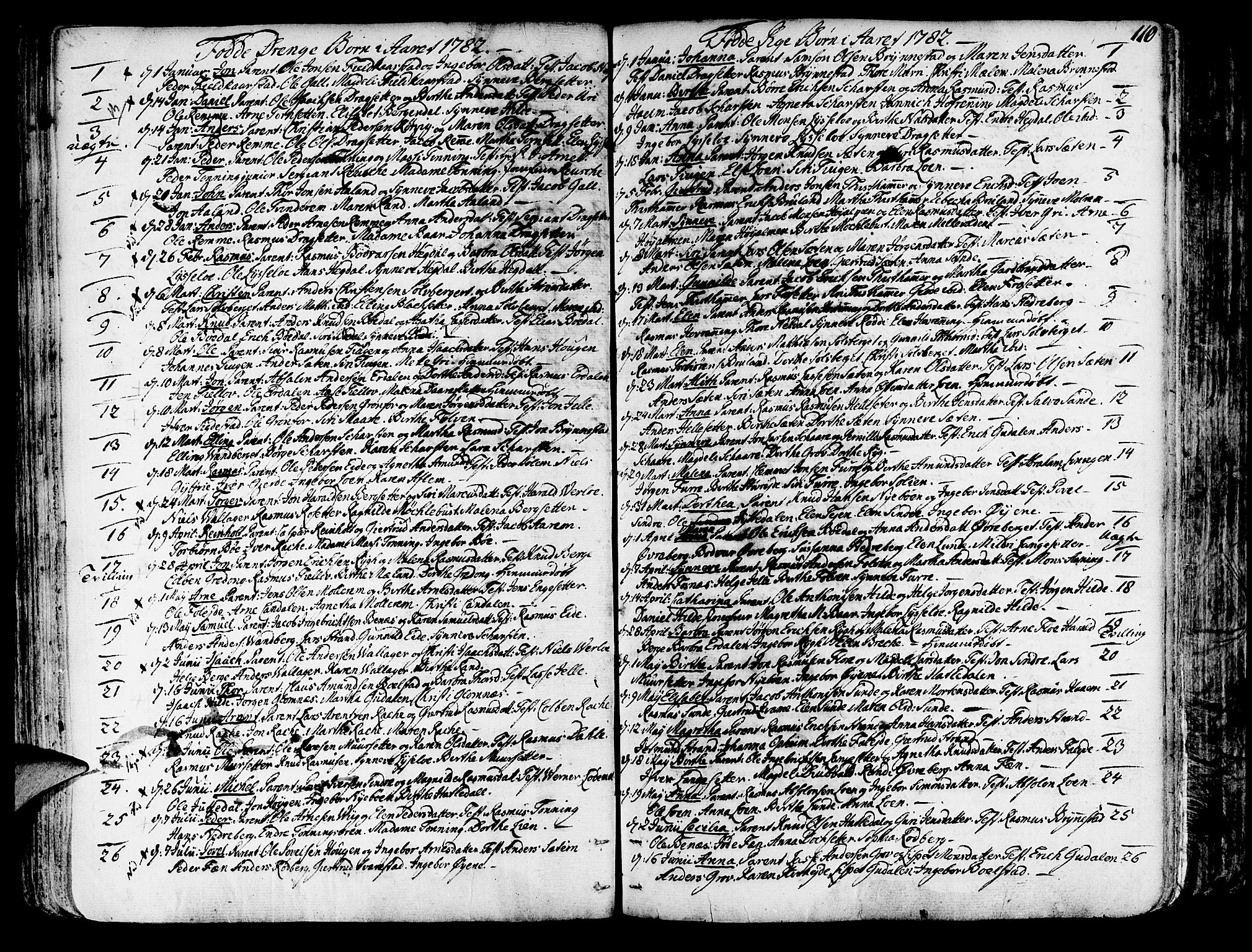Innvik sokneprestembete, SAB/A-80501: Parish register (official) no. A 1, 1750-1816, p. 110