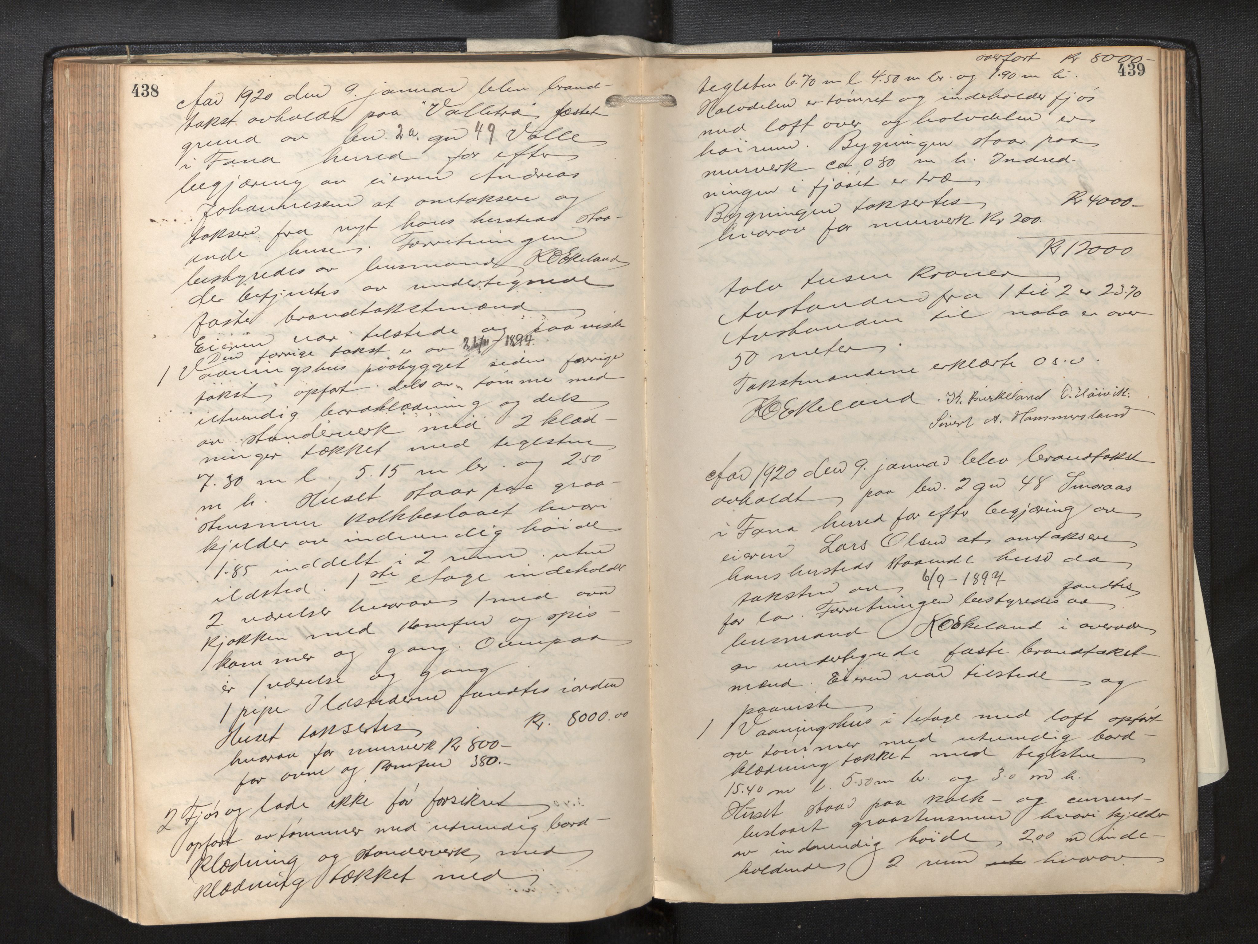 Lensmannen i Fana, AV/SAB-A-31801/0012/L0008: Branntakstprotokoll, 1918-1920, p. 438-439