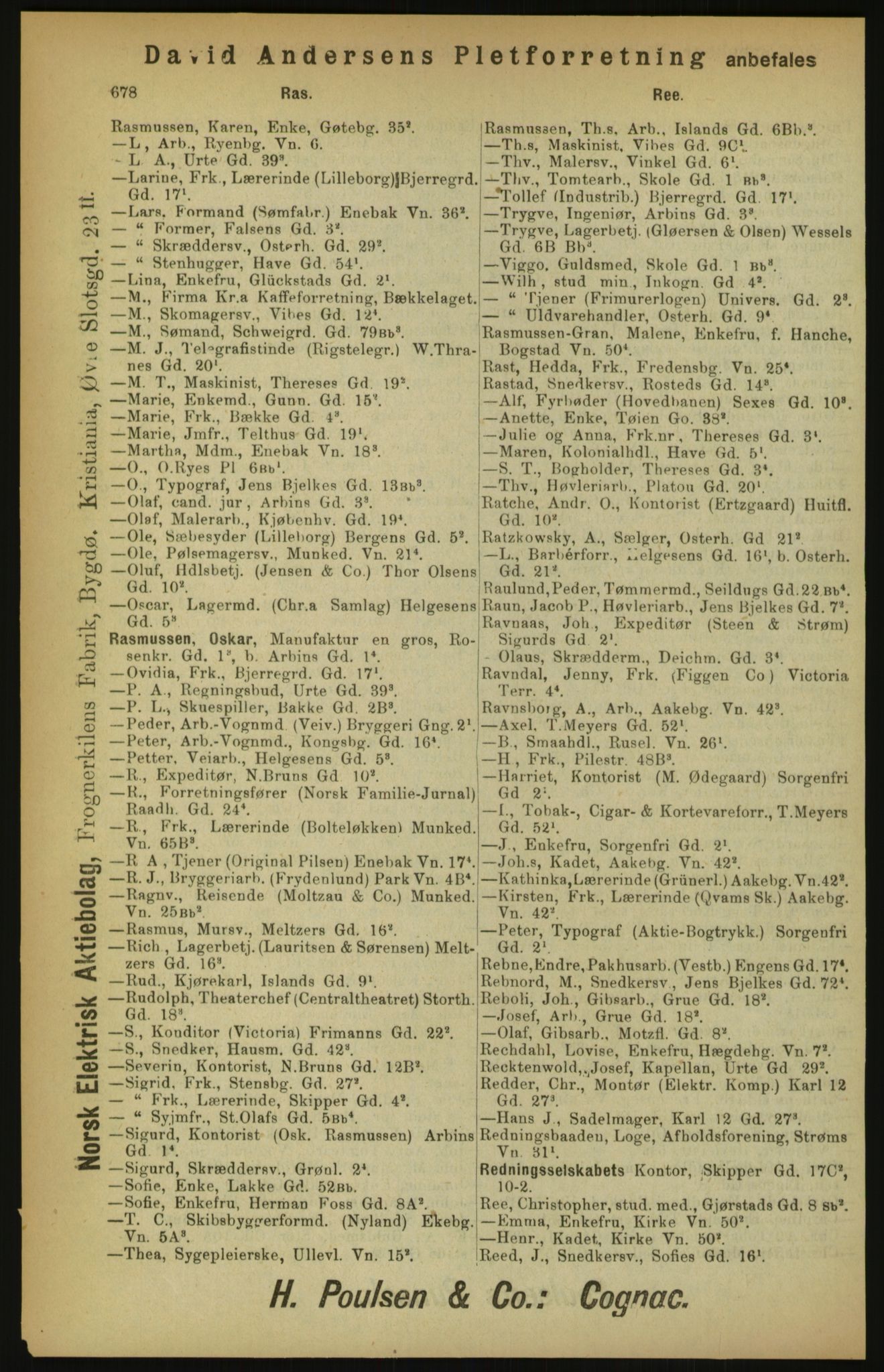 Kristiania/Oslo adressebok, PUBL/-, 1900, p. 678