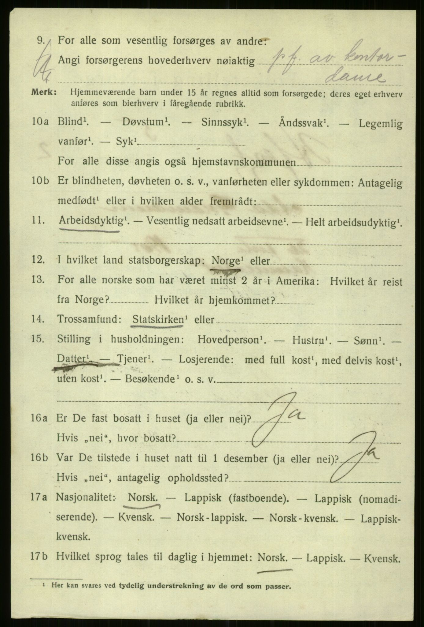 SATØ, 1920 census for Hammerfest, 1920, p. 7578